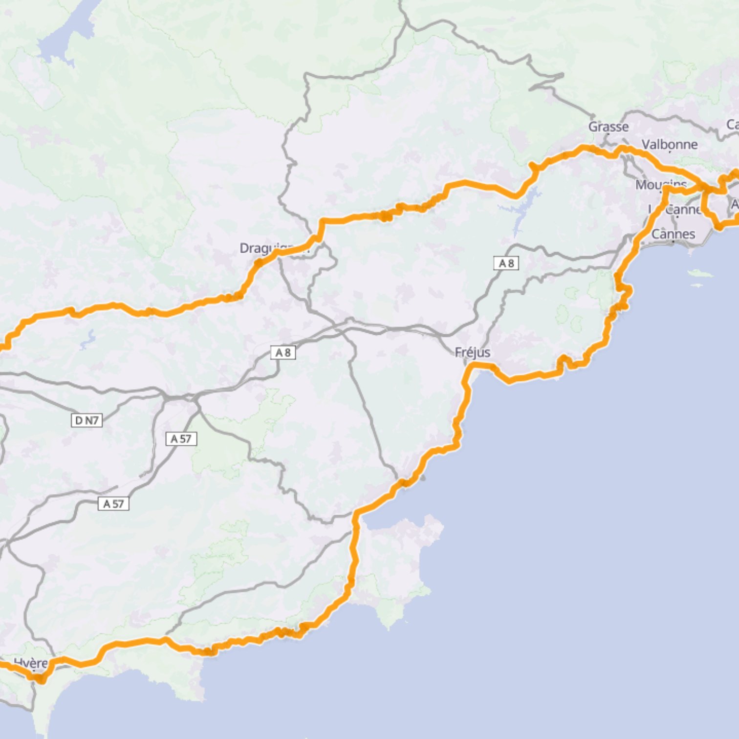 Map itinerary