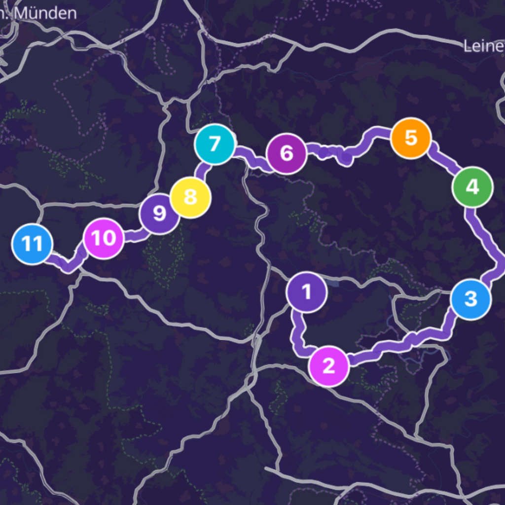 Map itinerary
