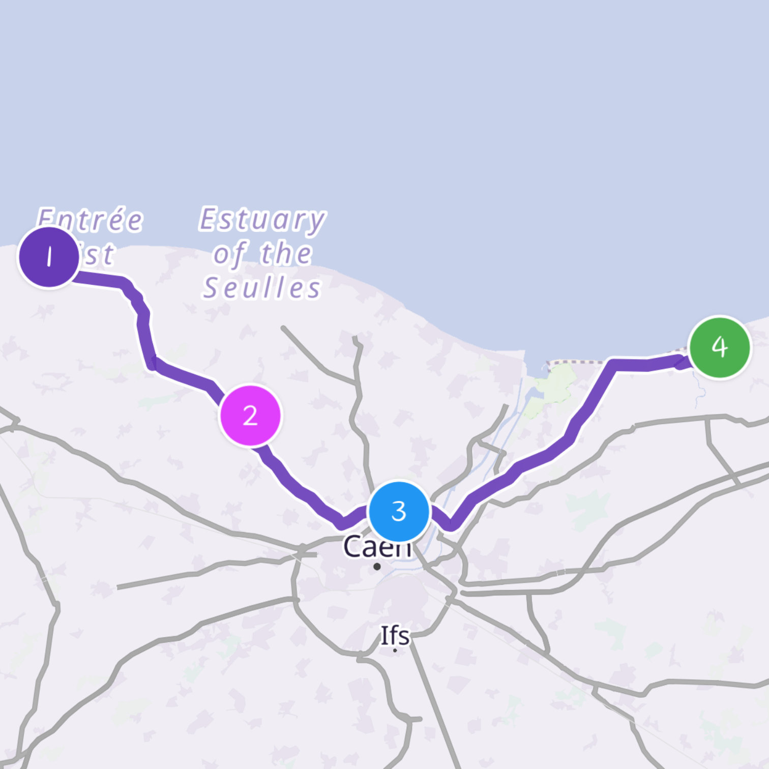 Map itinerary
