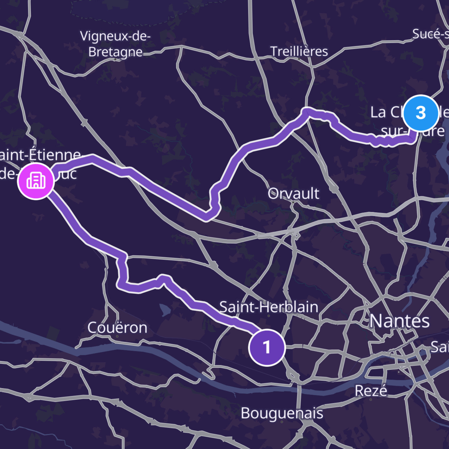 Map itinerary