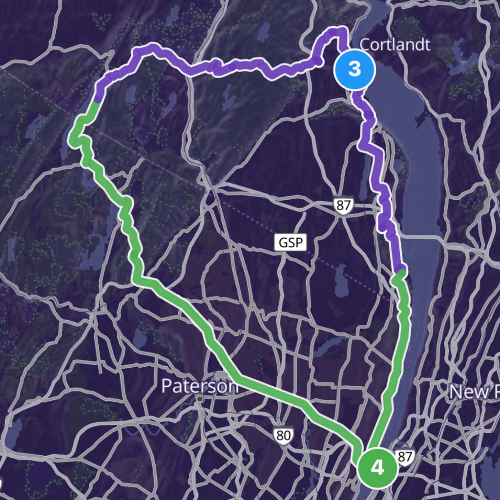 Map itinerary