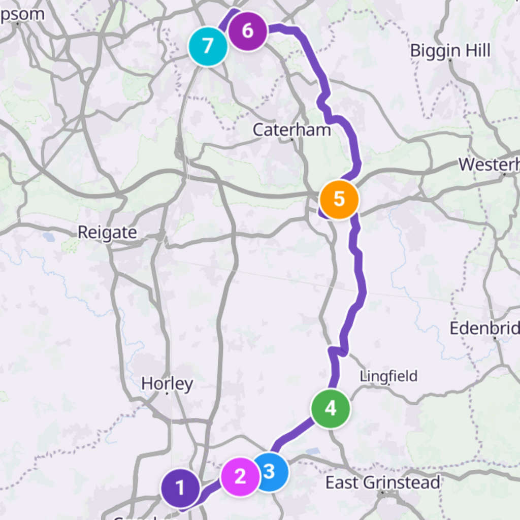 Map itinerary
