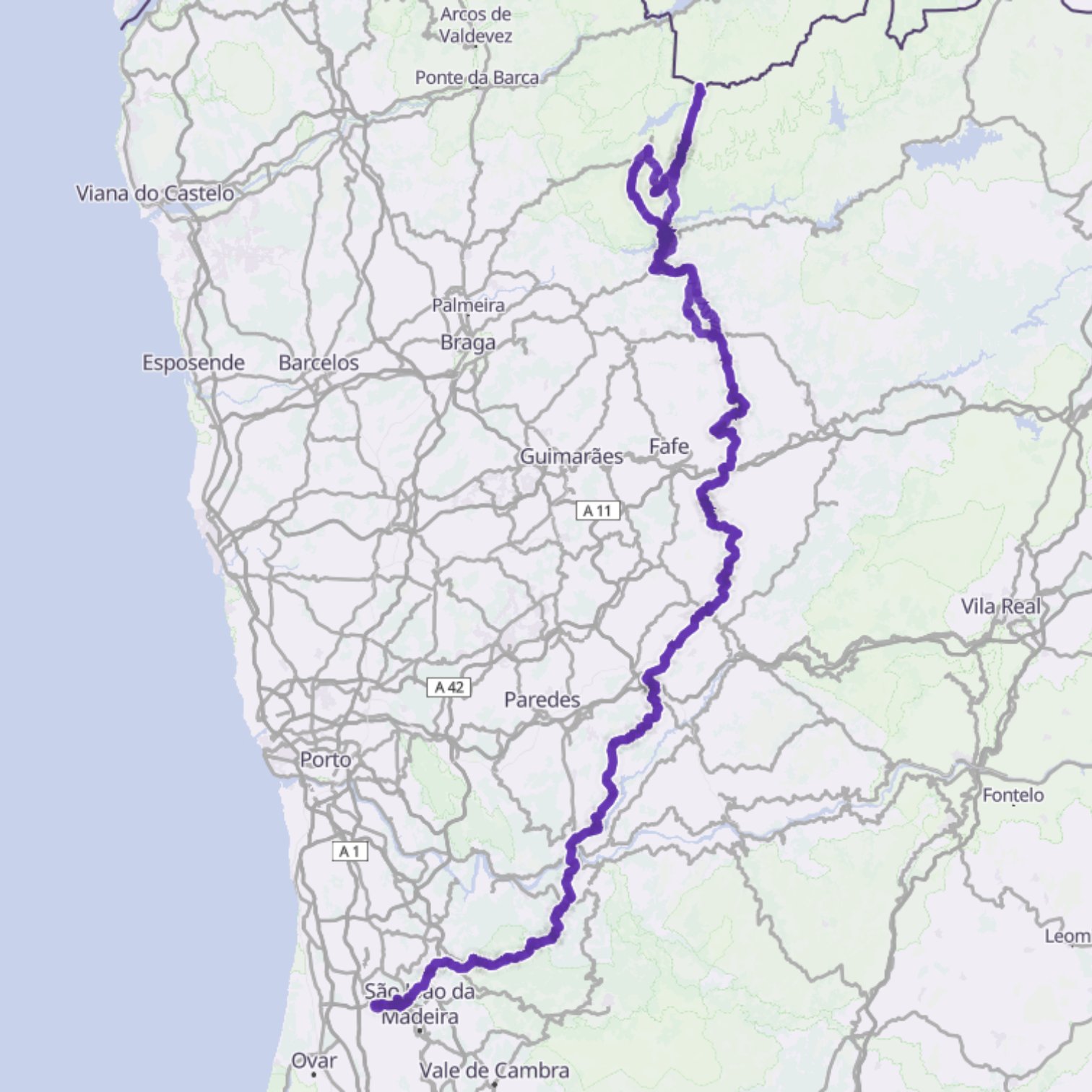 Map itinerary