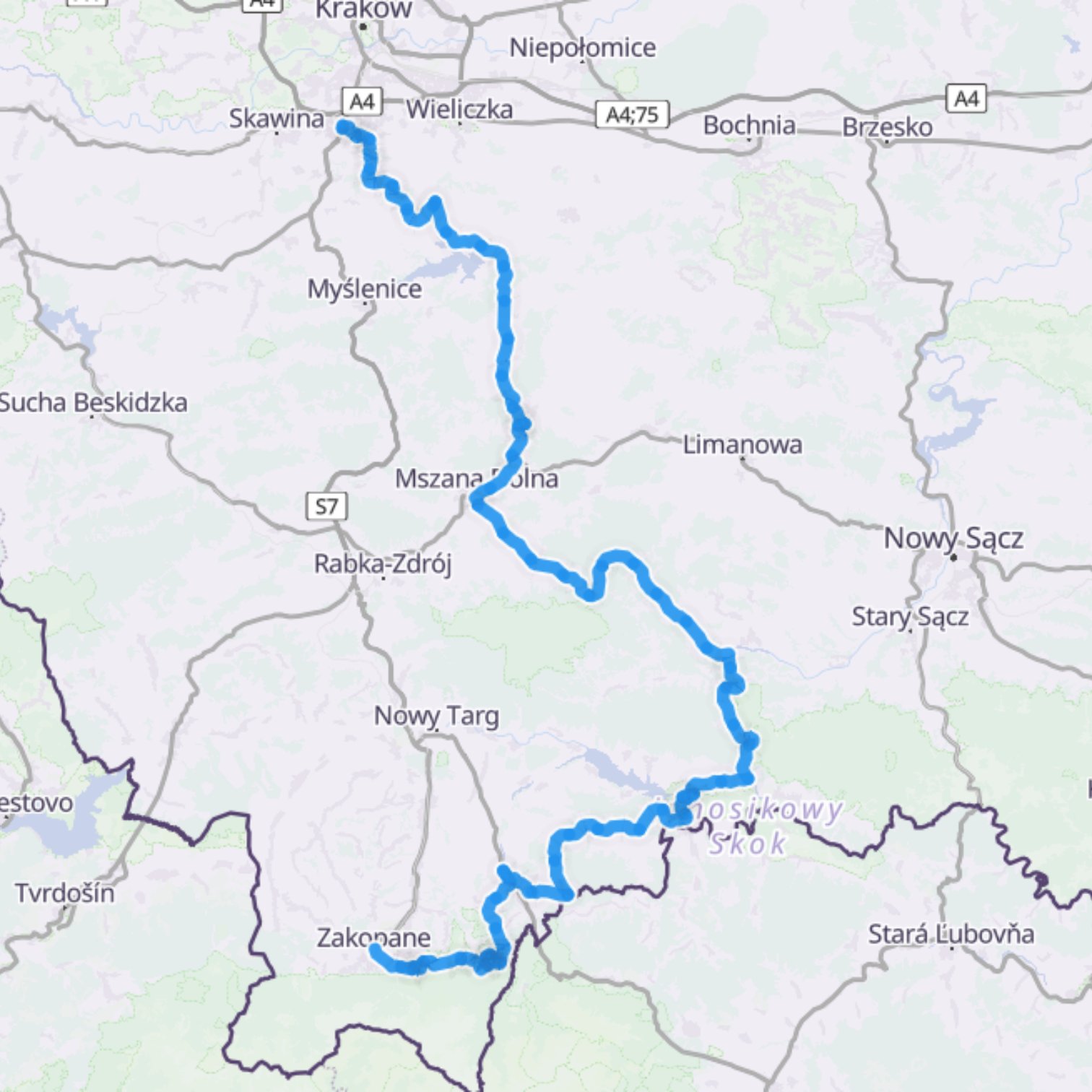 Map itinerary