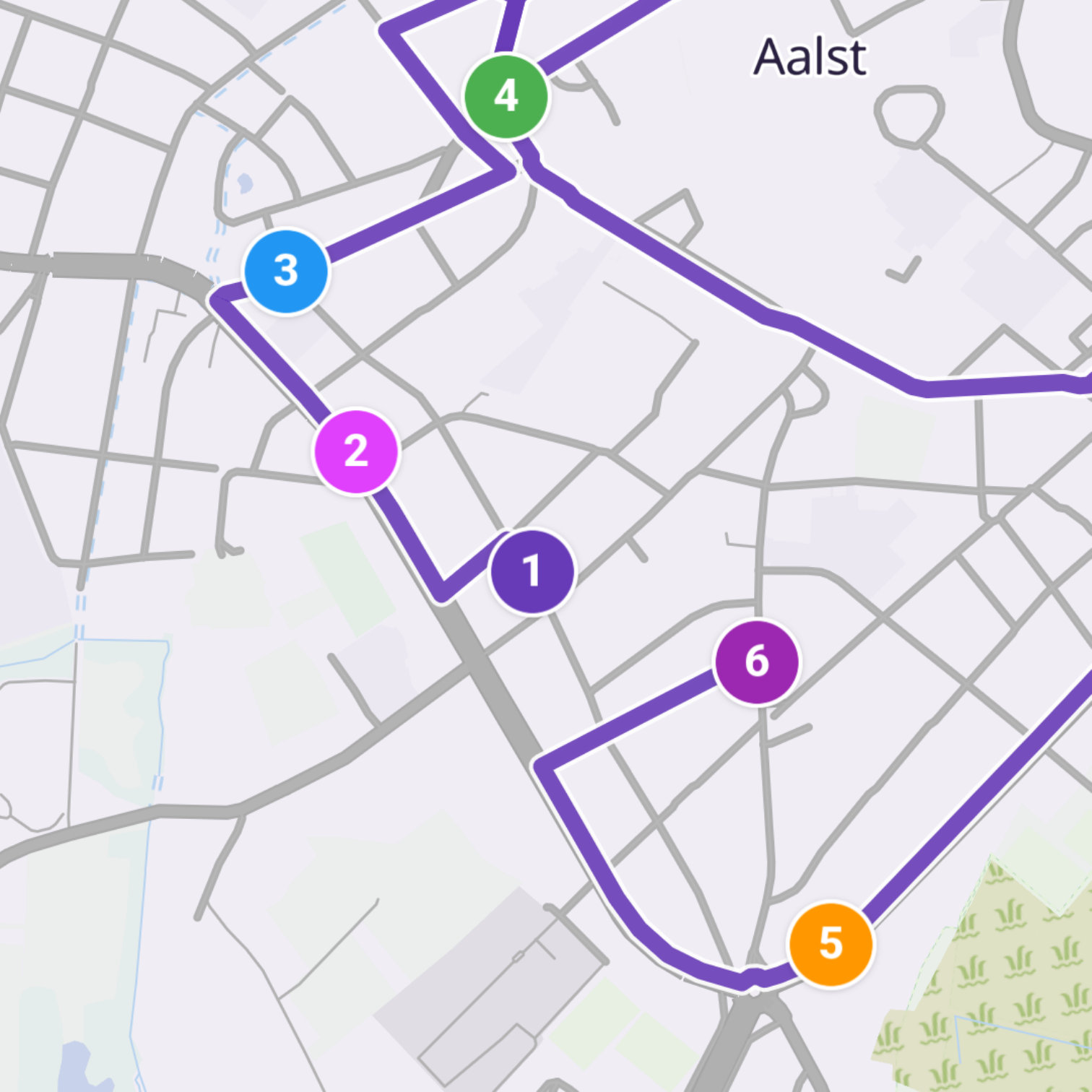 Map itinerary
