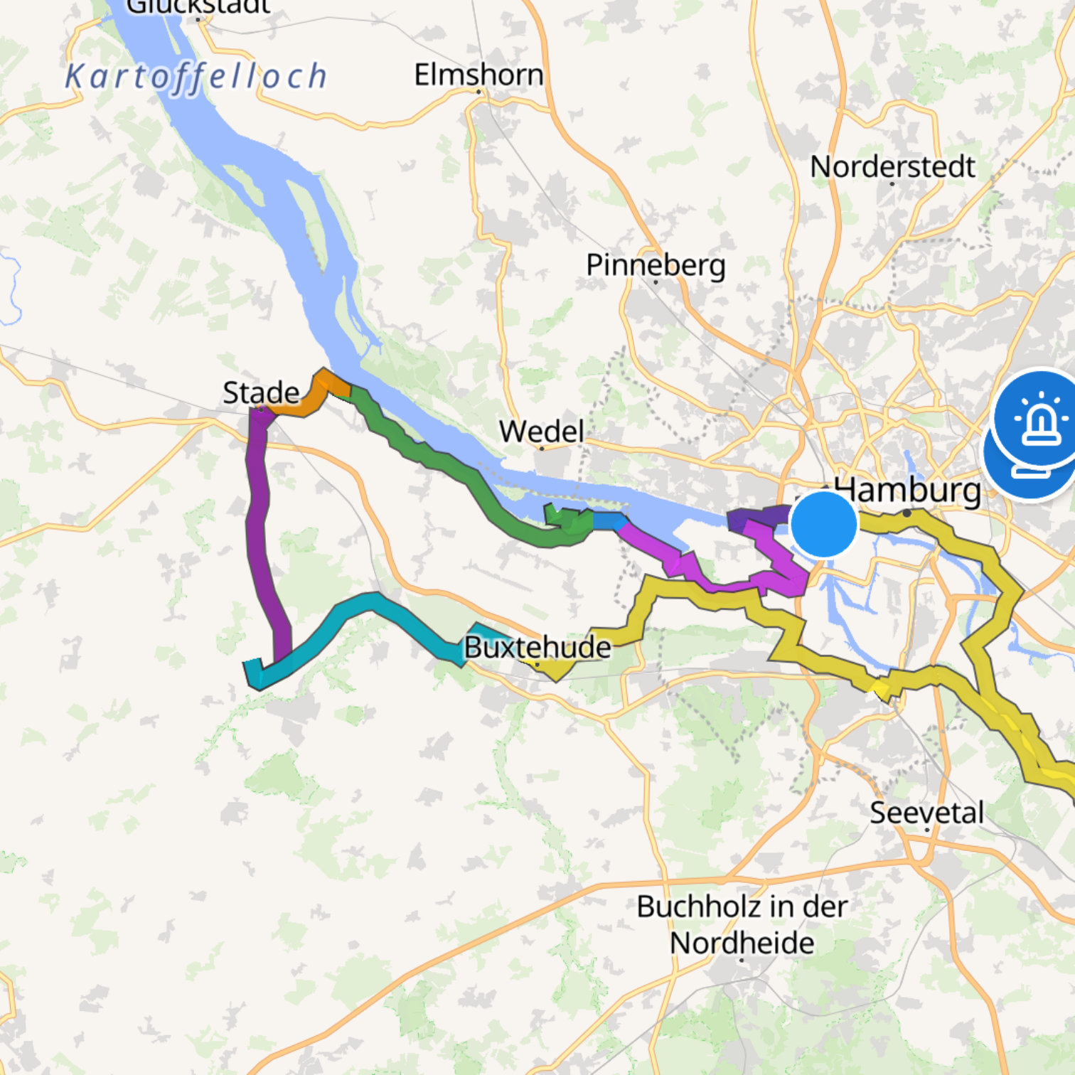 Map itinerary