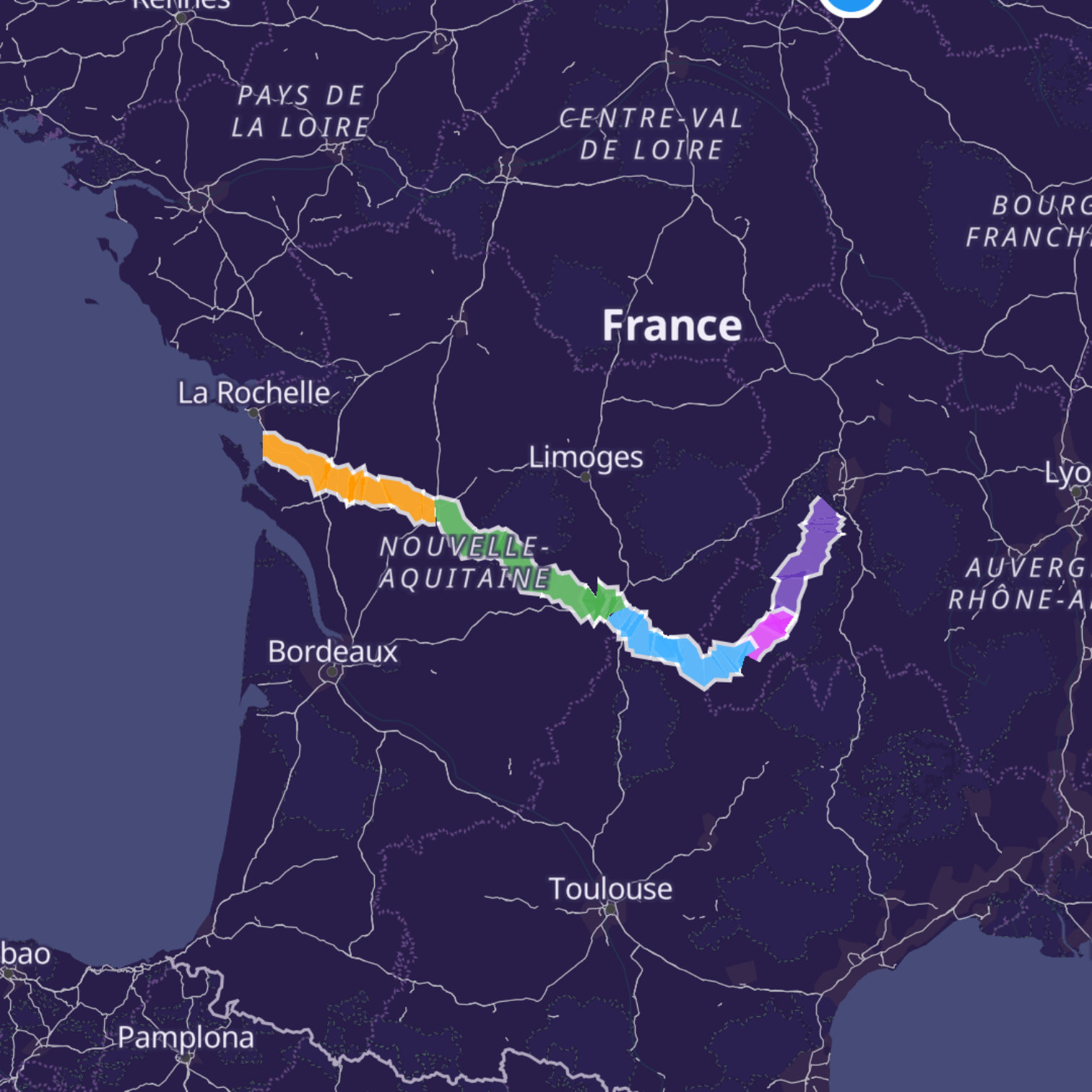 Map itinerary