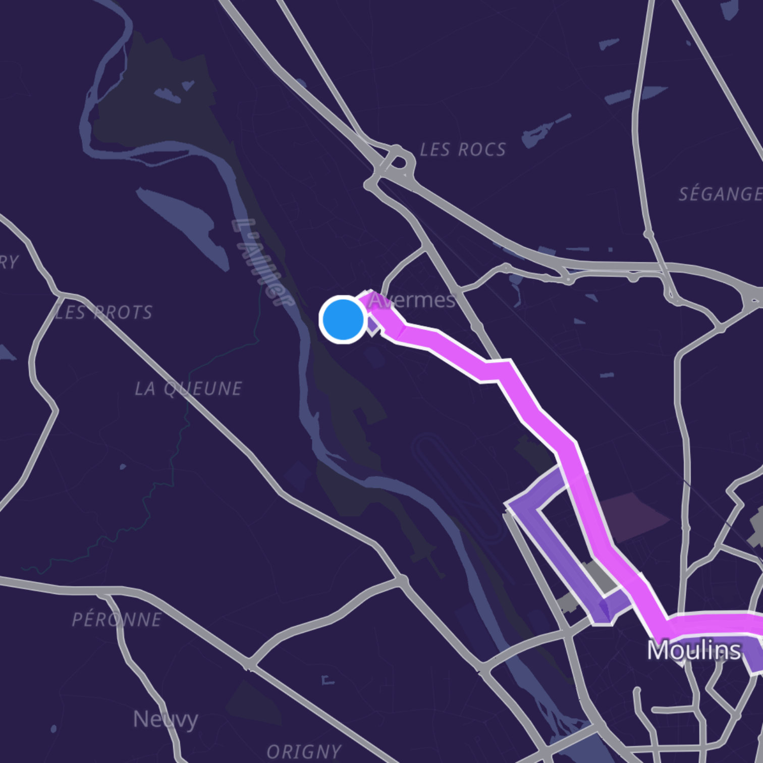Map itinerary
