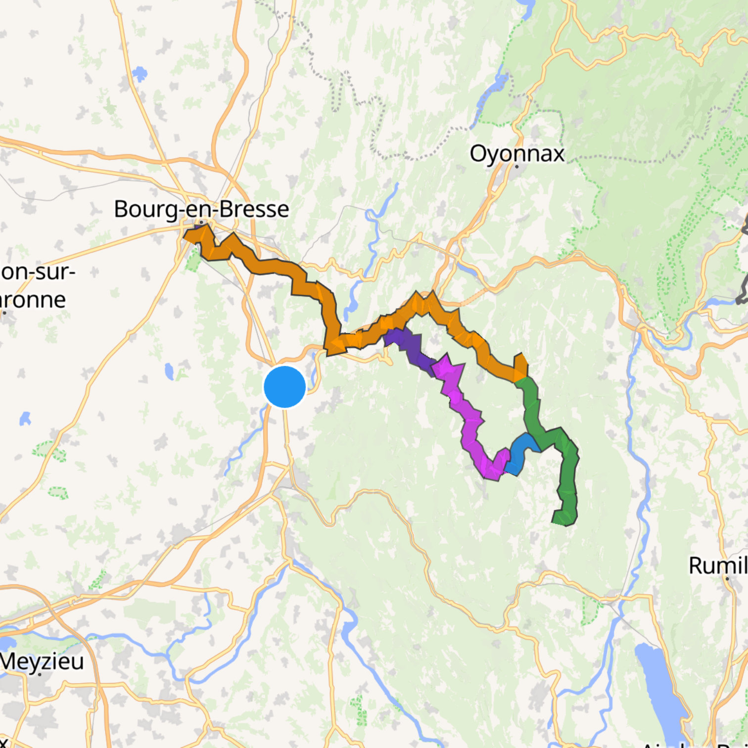 Map itinerary
