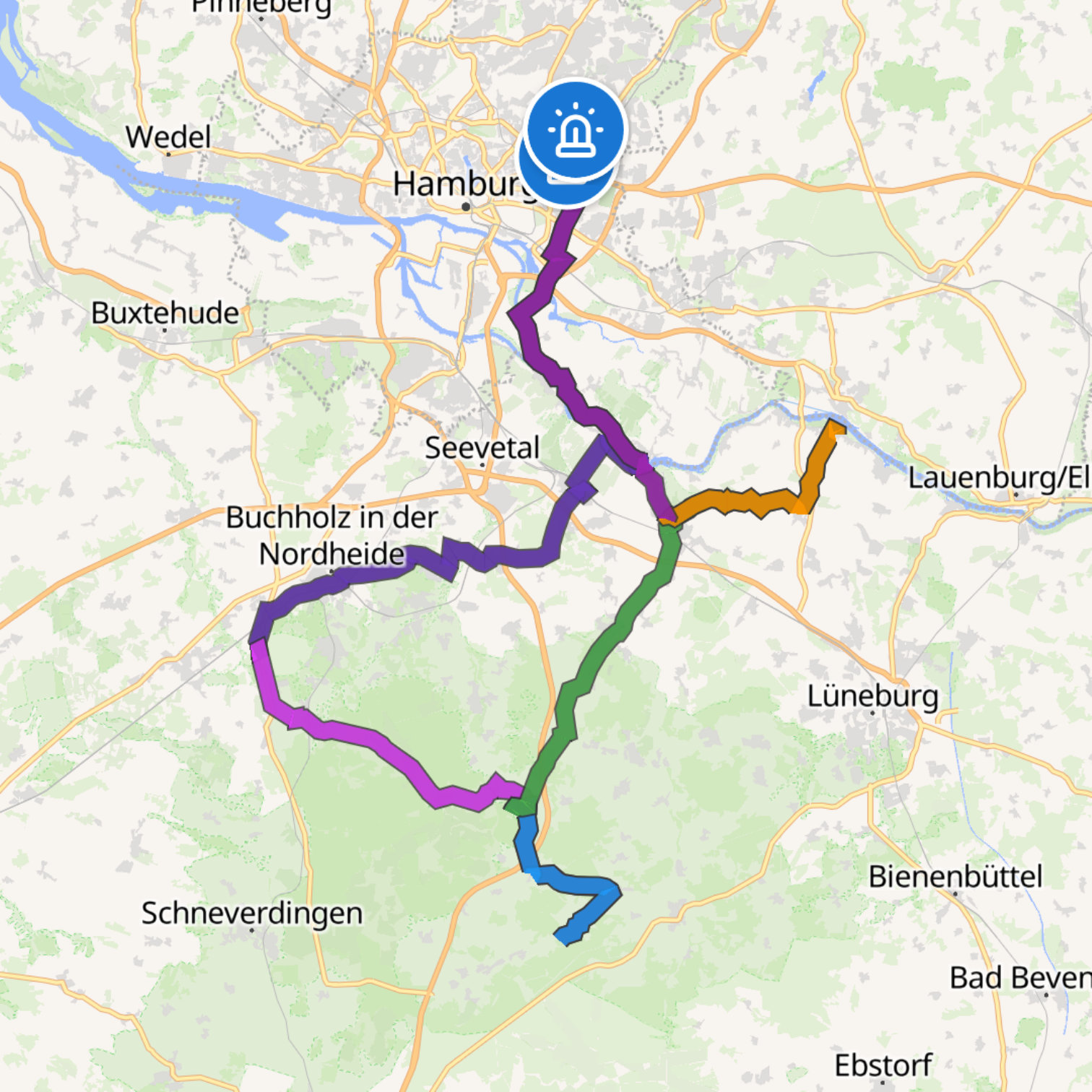 Map itinerary