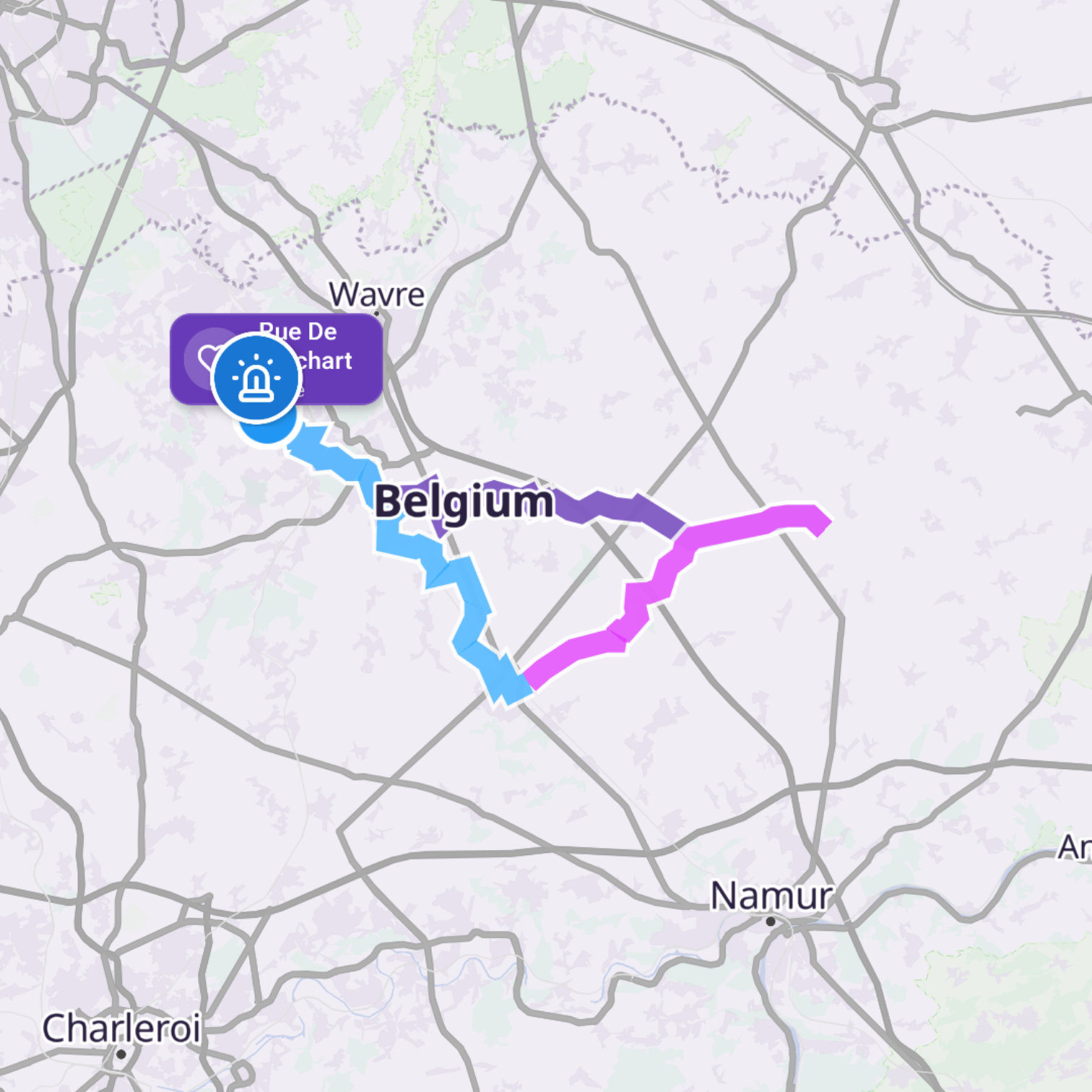 Map itinerary