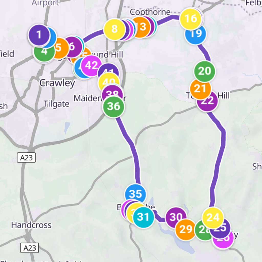 Map itinerary