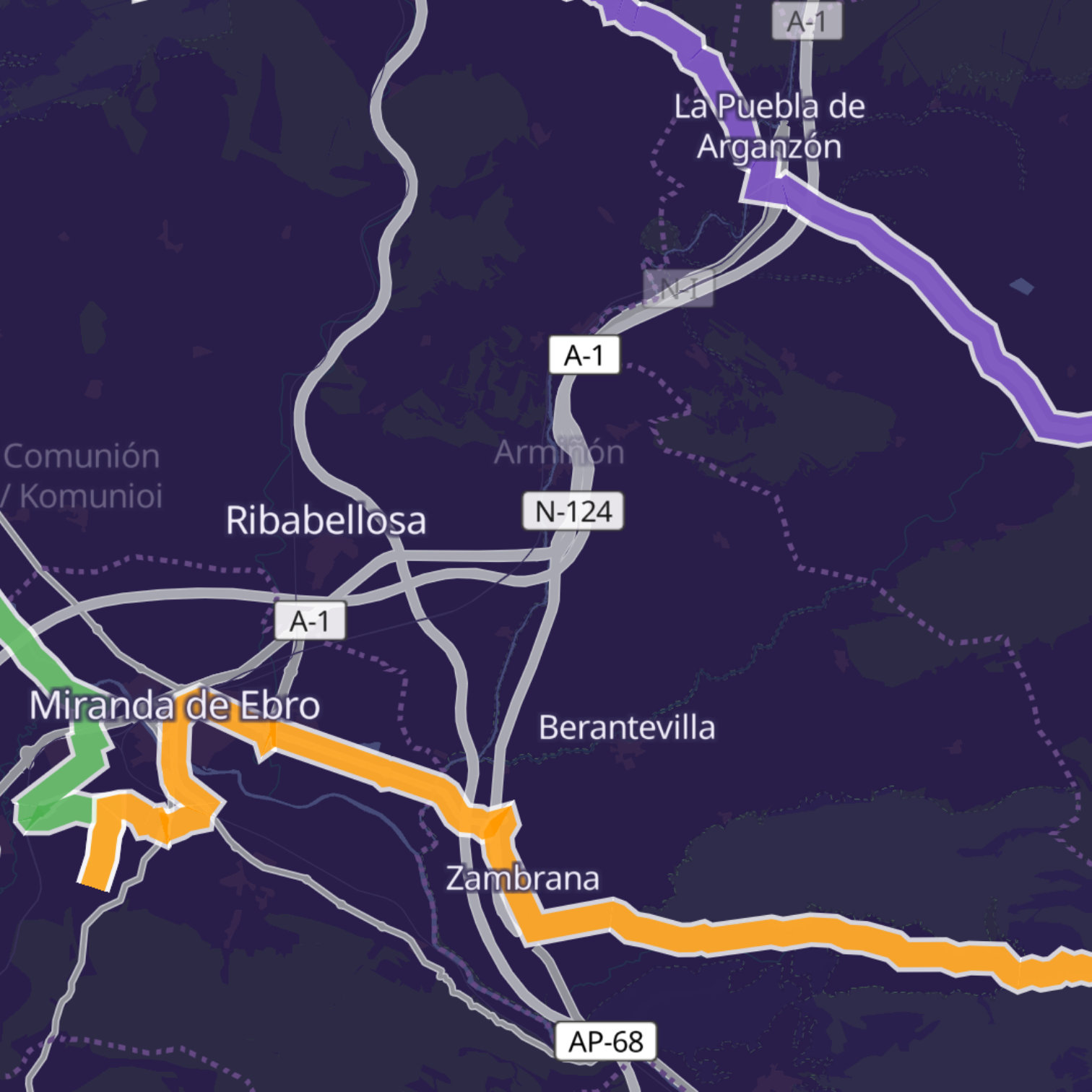 Map itinerary