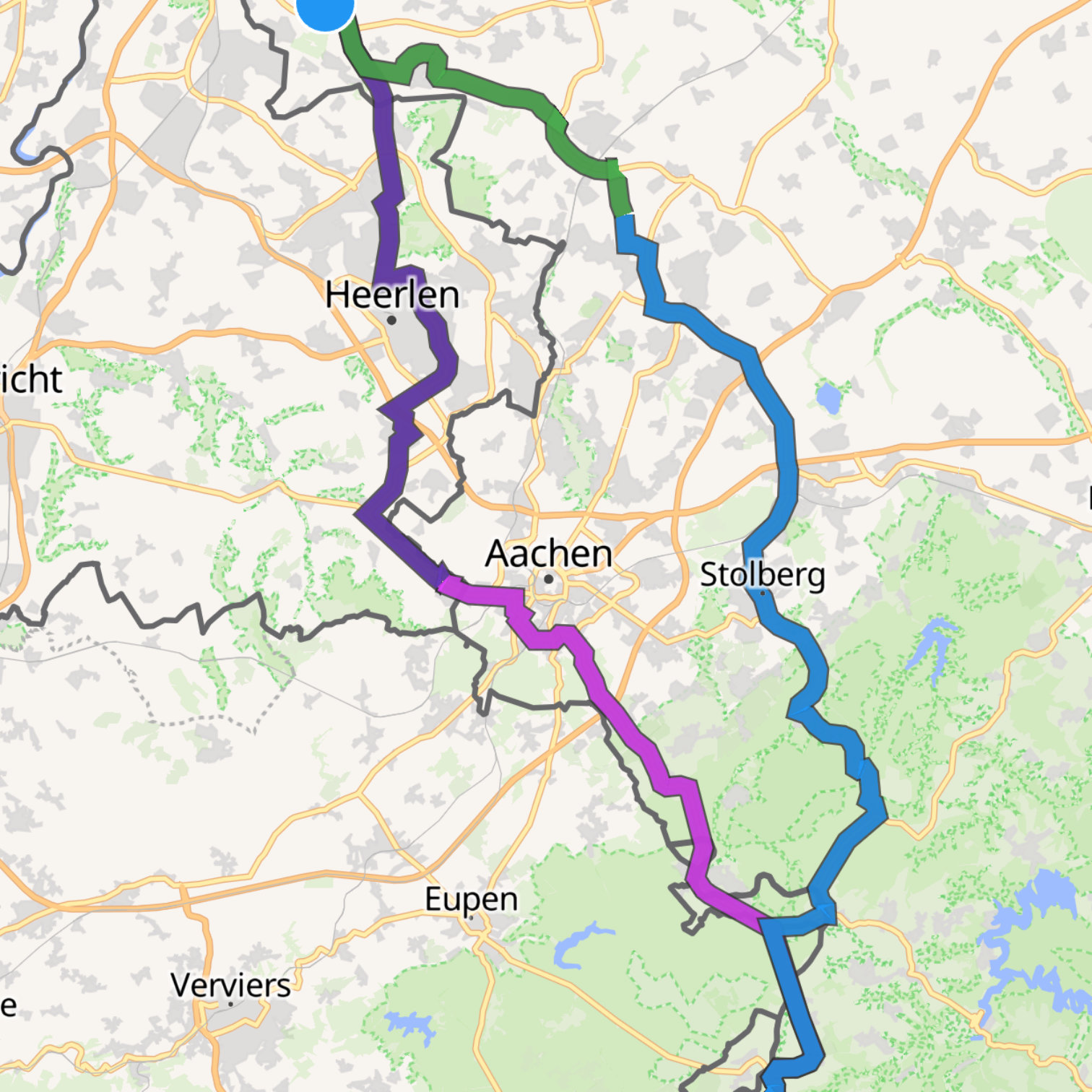 Map itinerary