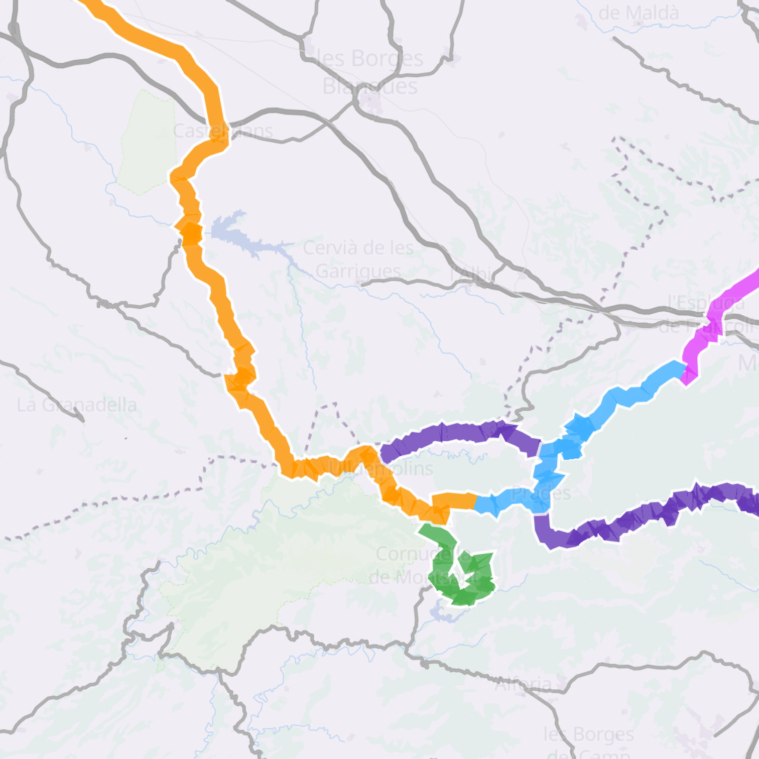 Map itinerary