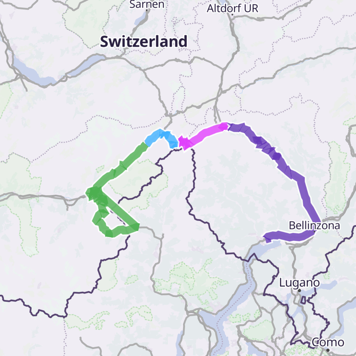 Map itinerary