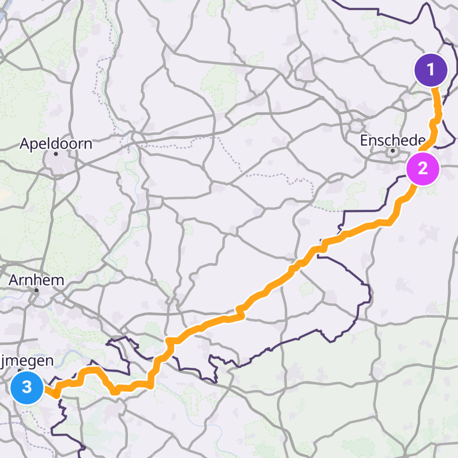 Map itinerary