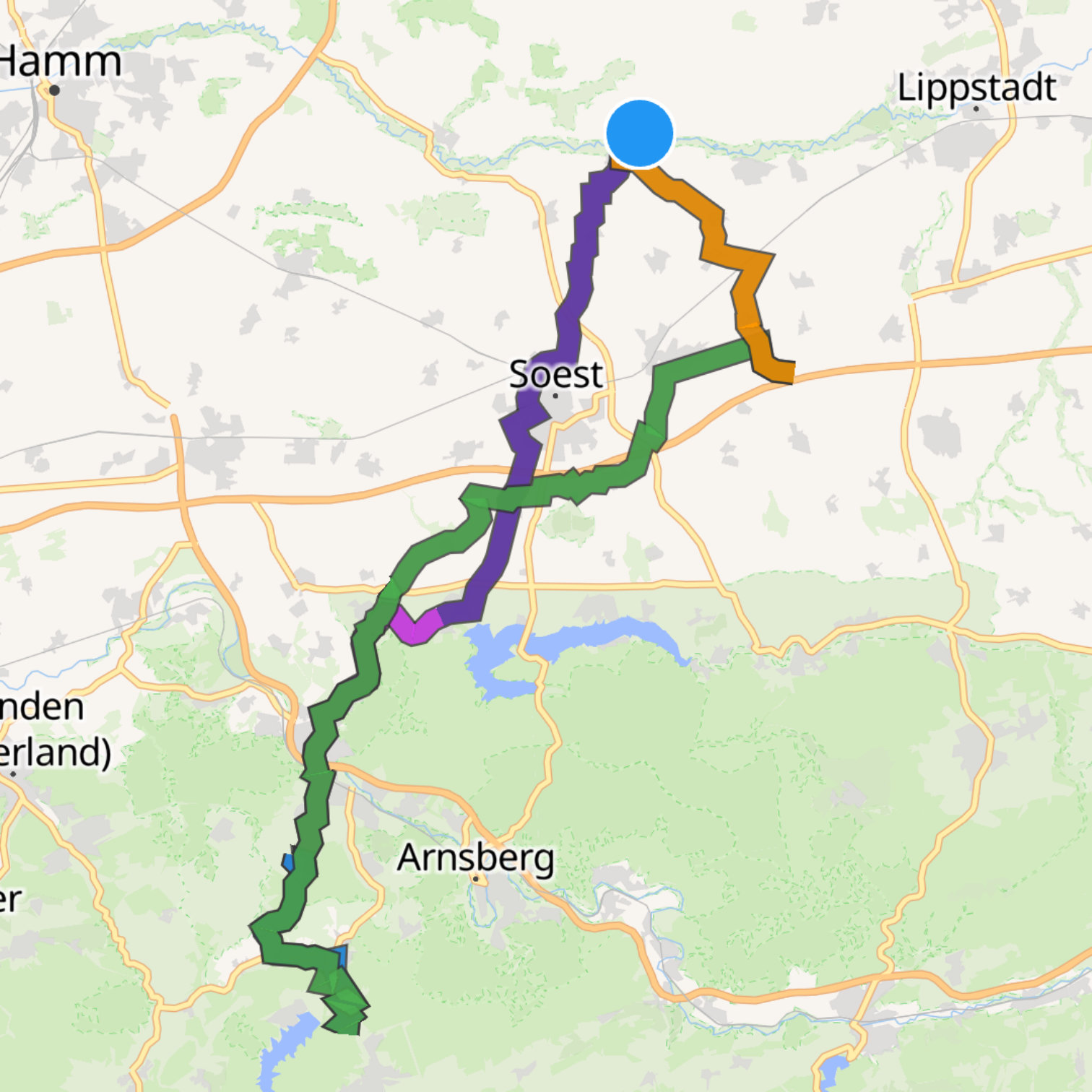 Map itinerary