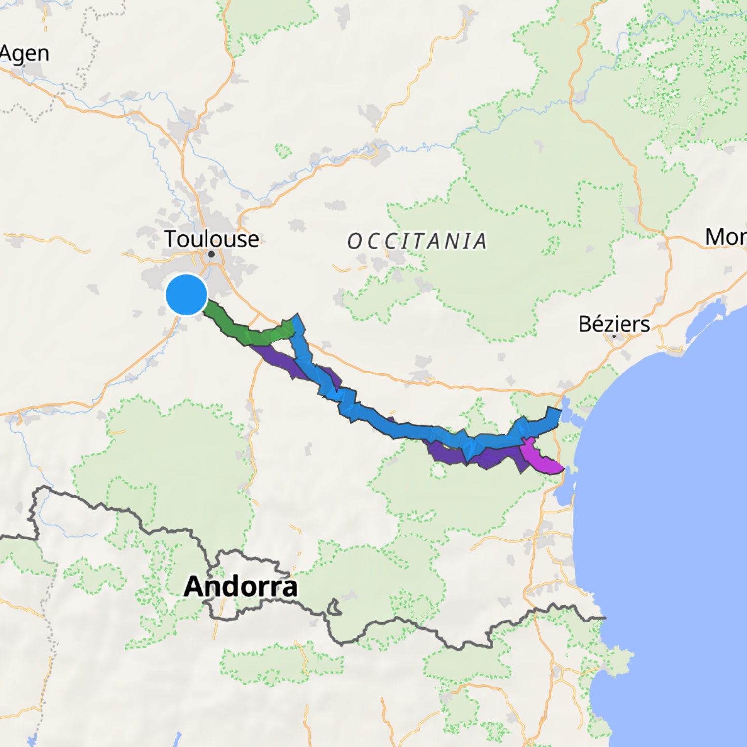 Map itinerary