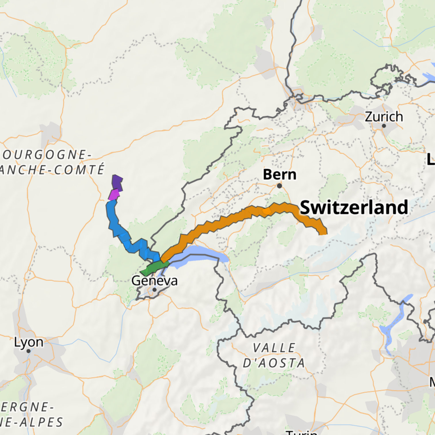 Map itinerary