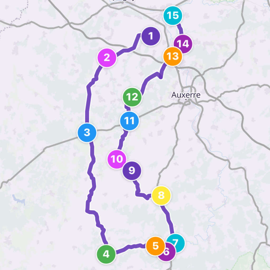 Map itinerary