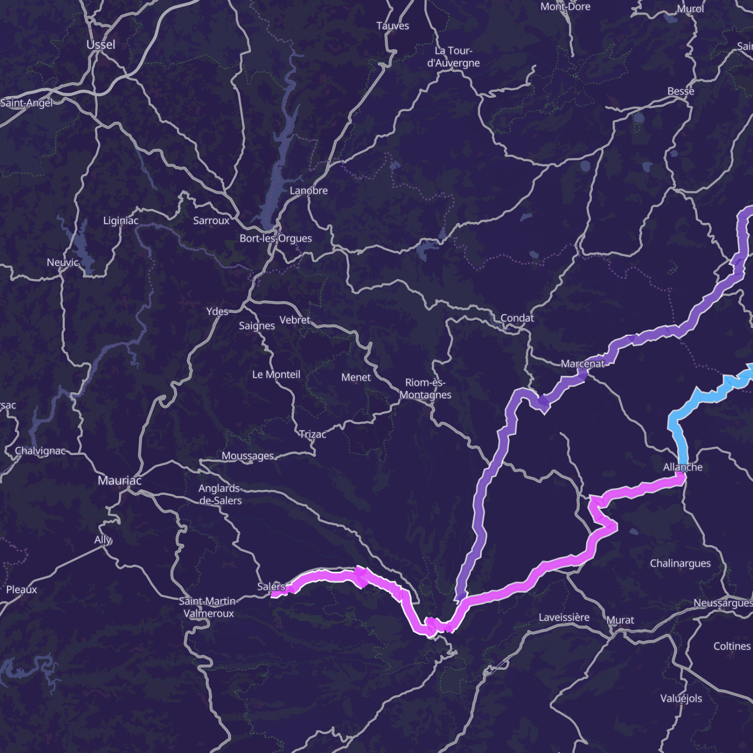 Map itinerary