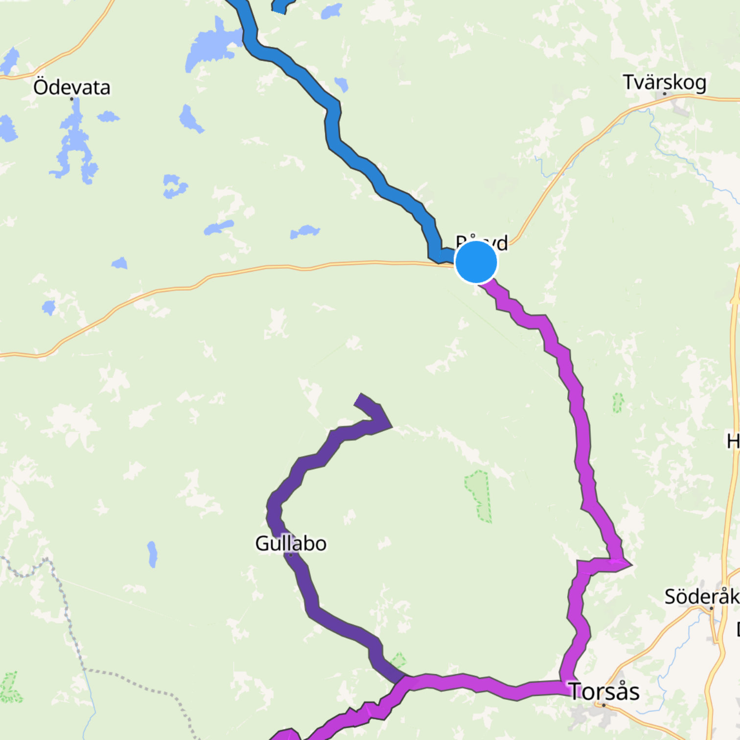 Map itinerary