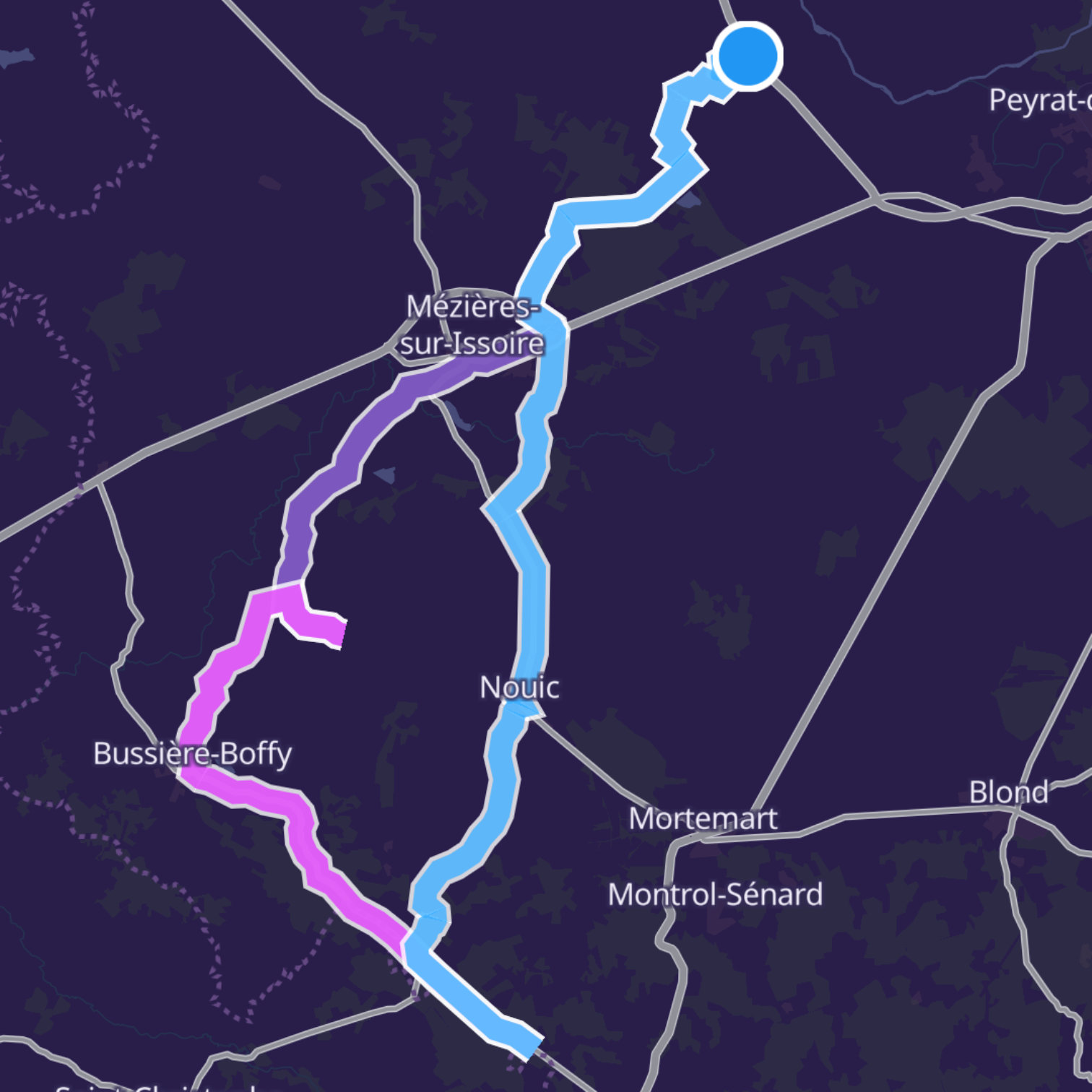 Map itinerary
