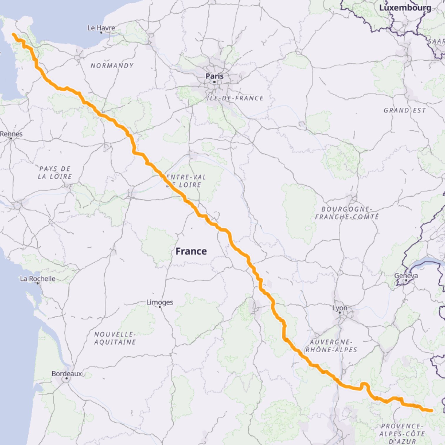 Map itinerary