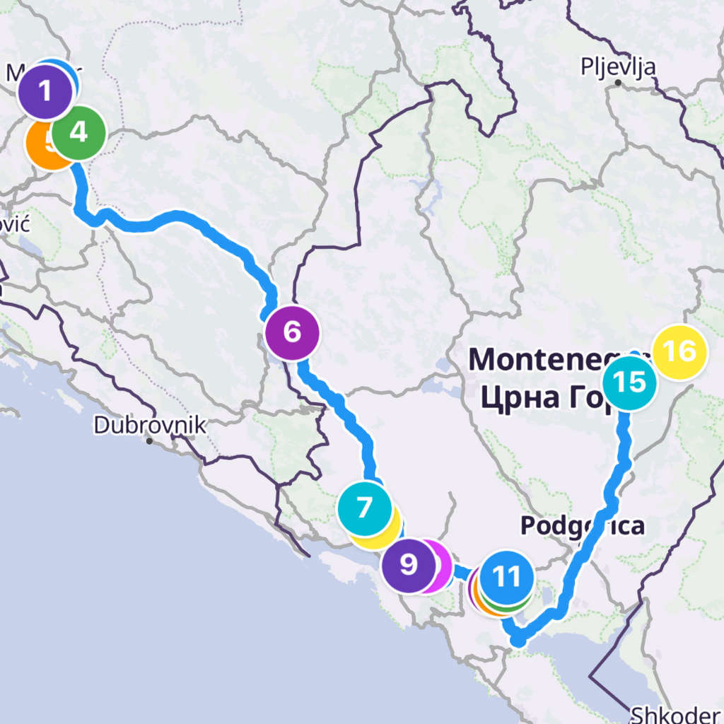 Map itinerary