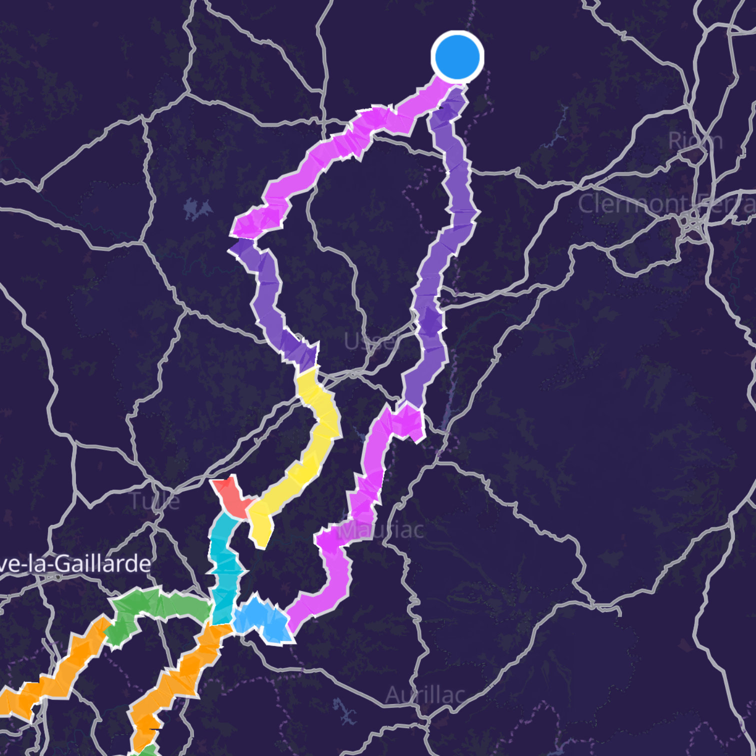 Map itinerary