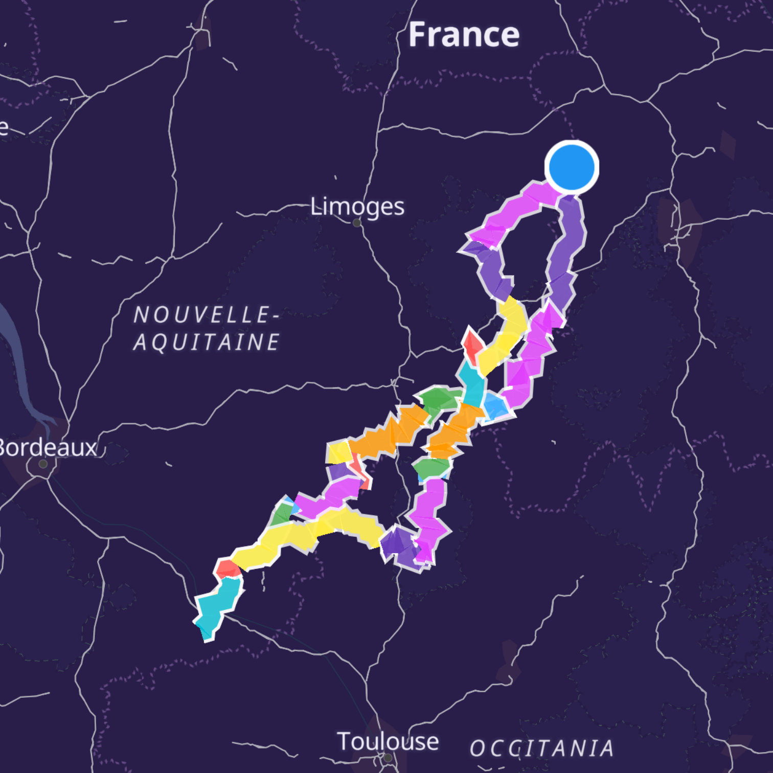 Map itinerary