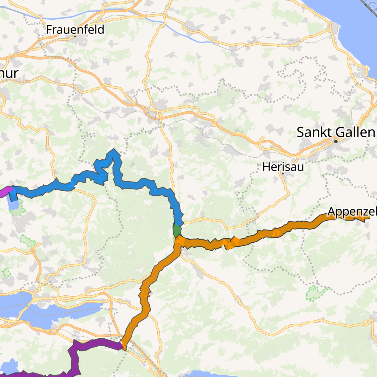 Map itinerary