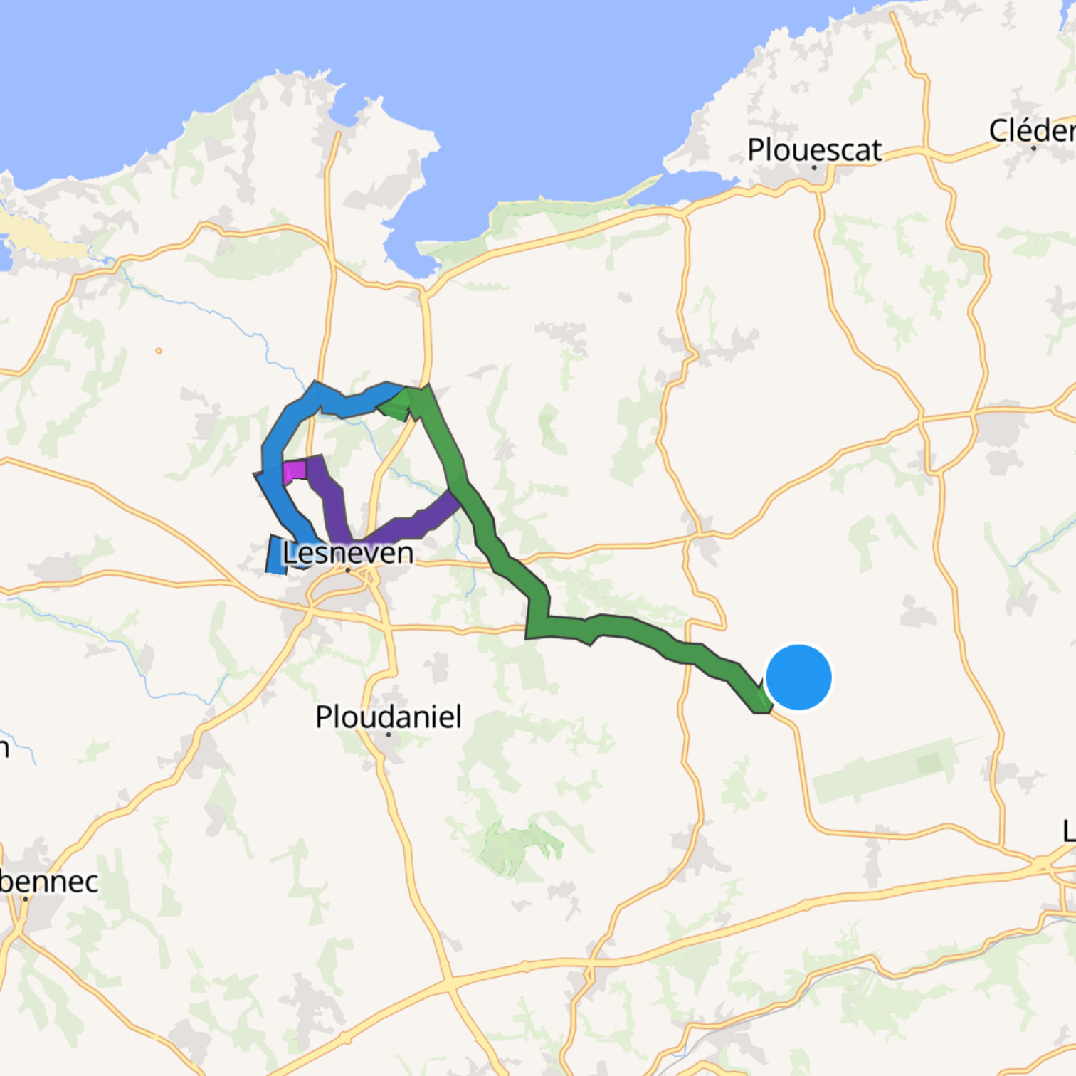 Map itinerary