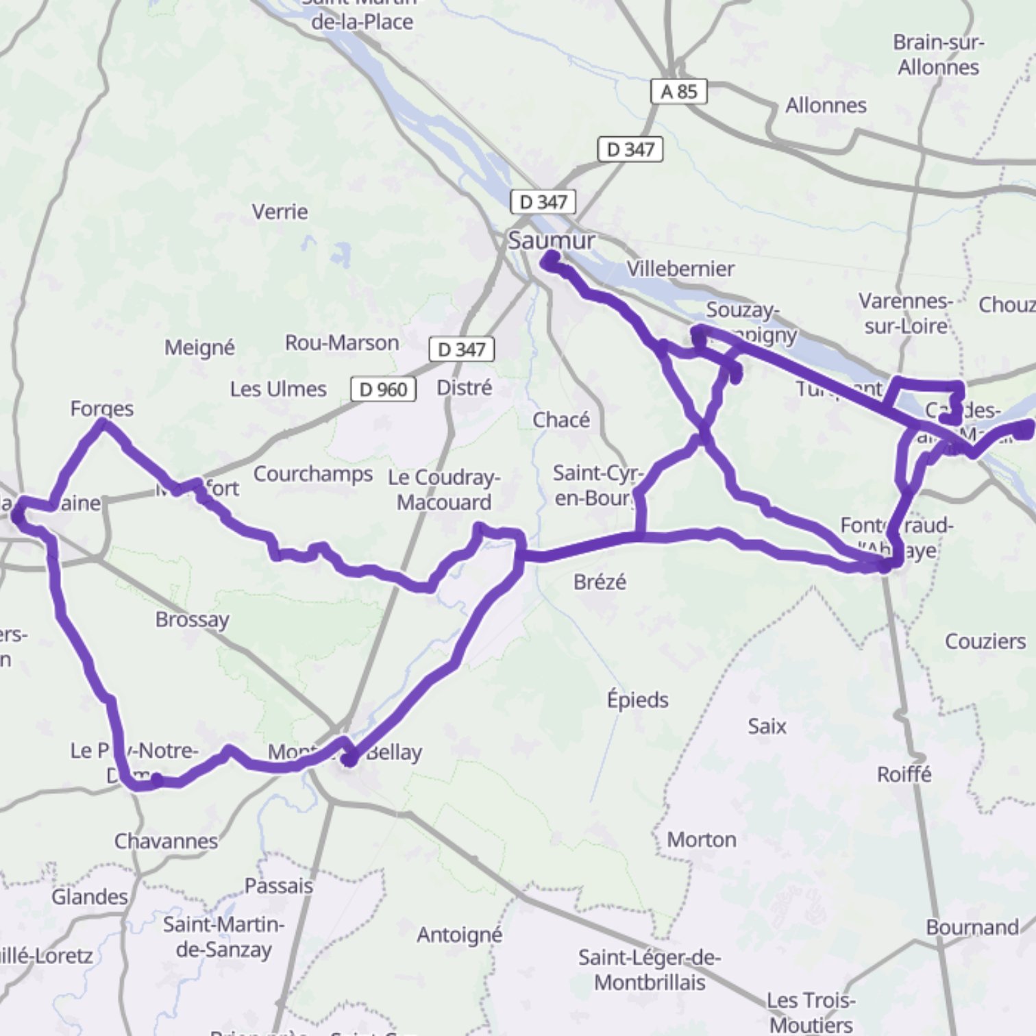 Map itinerary