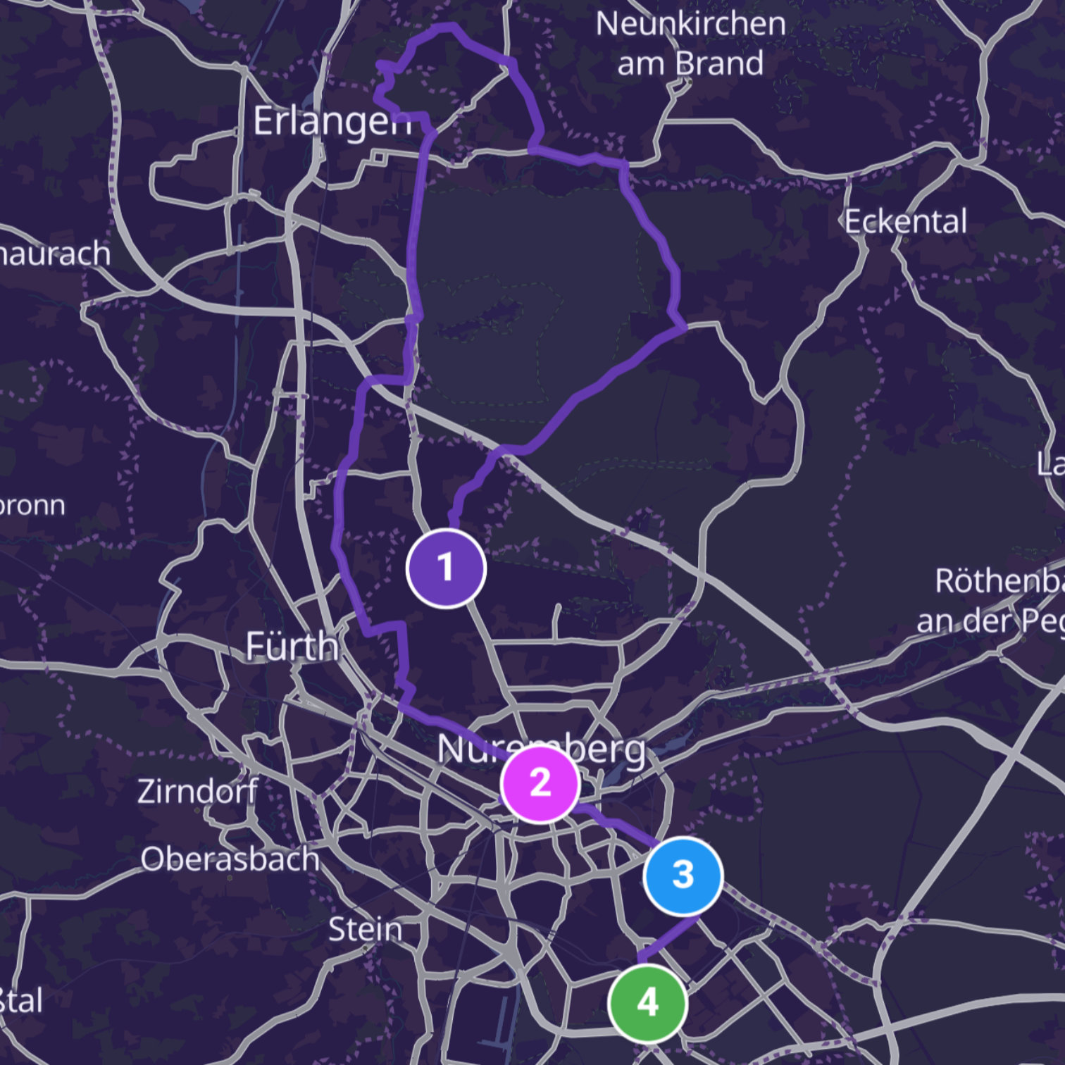 Map itinerary