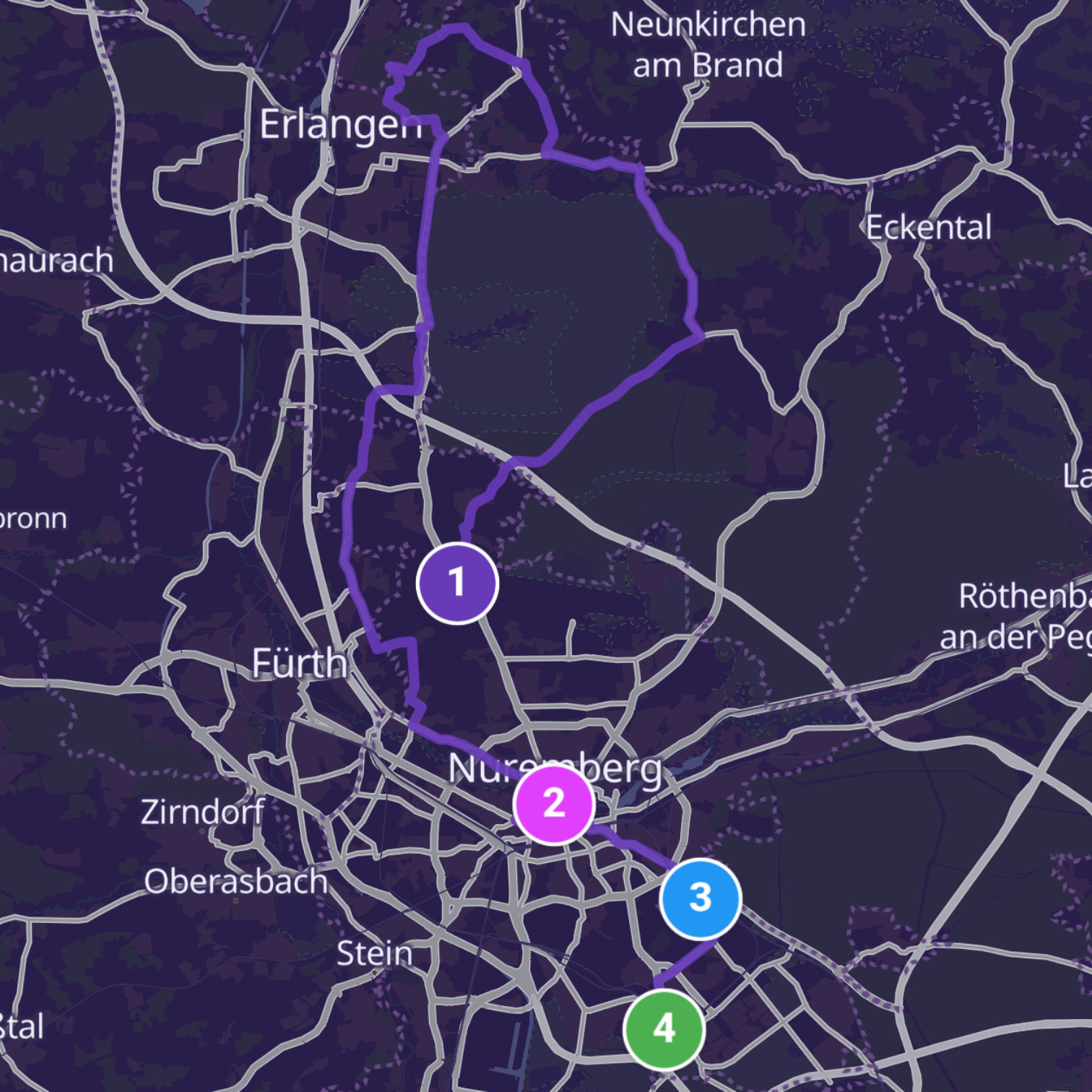 Map itinerary