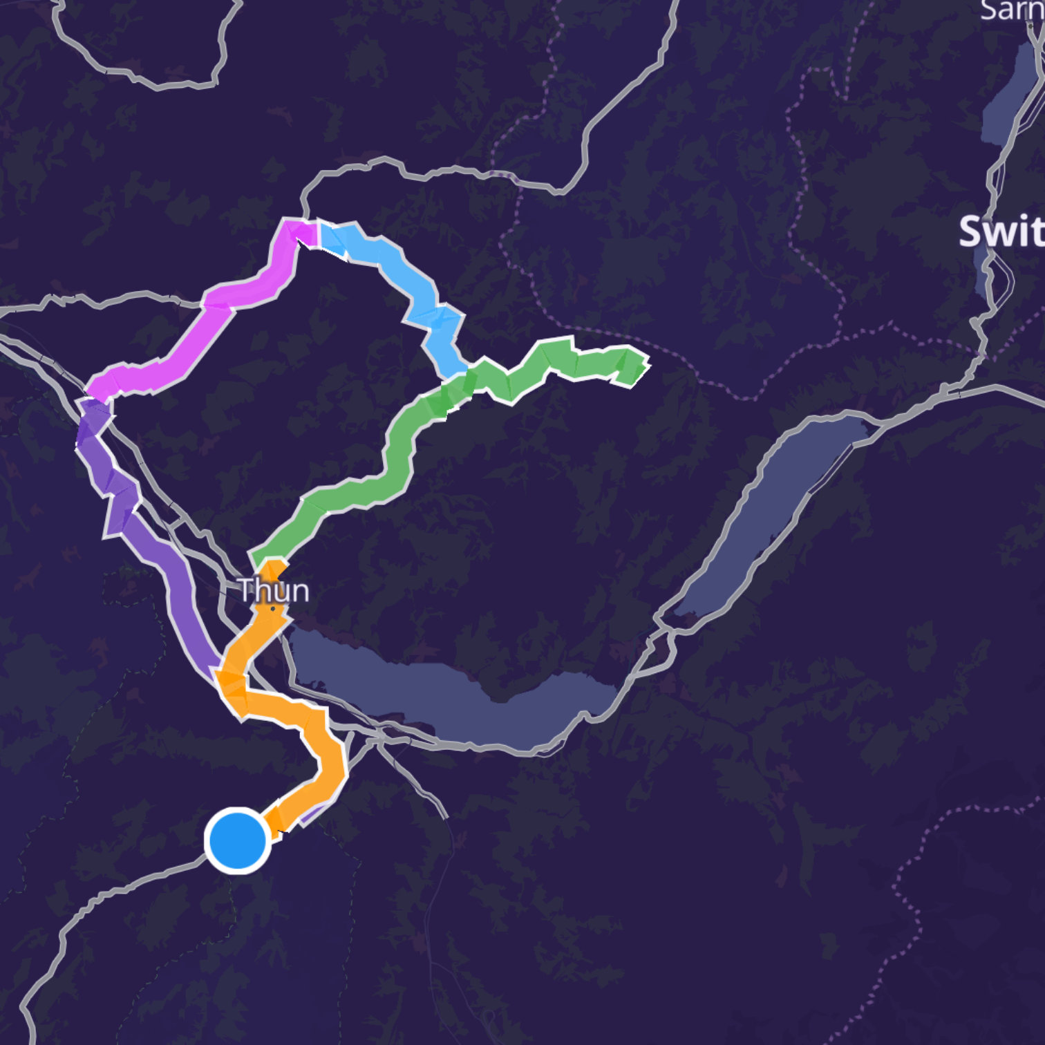 Map itinerary