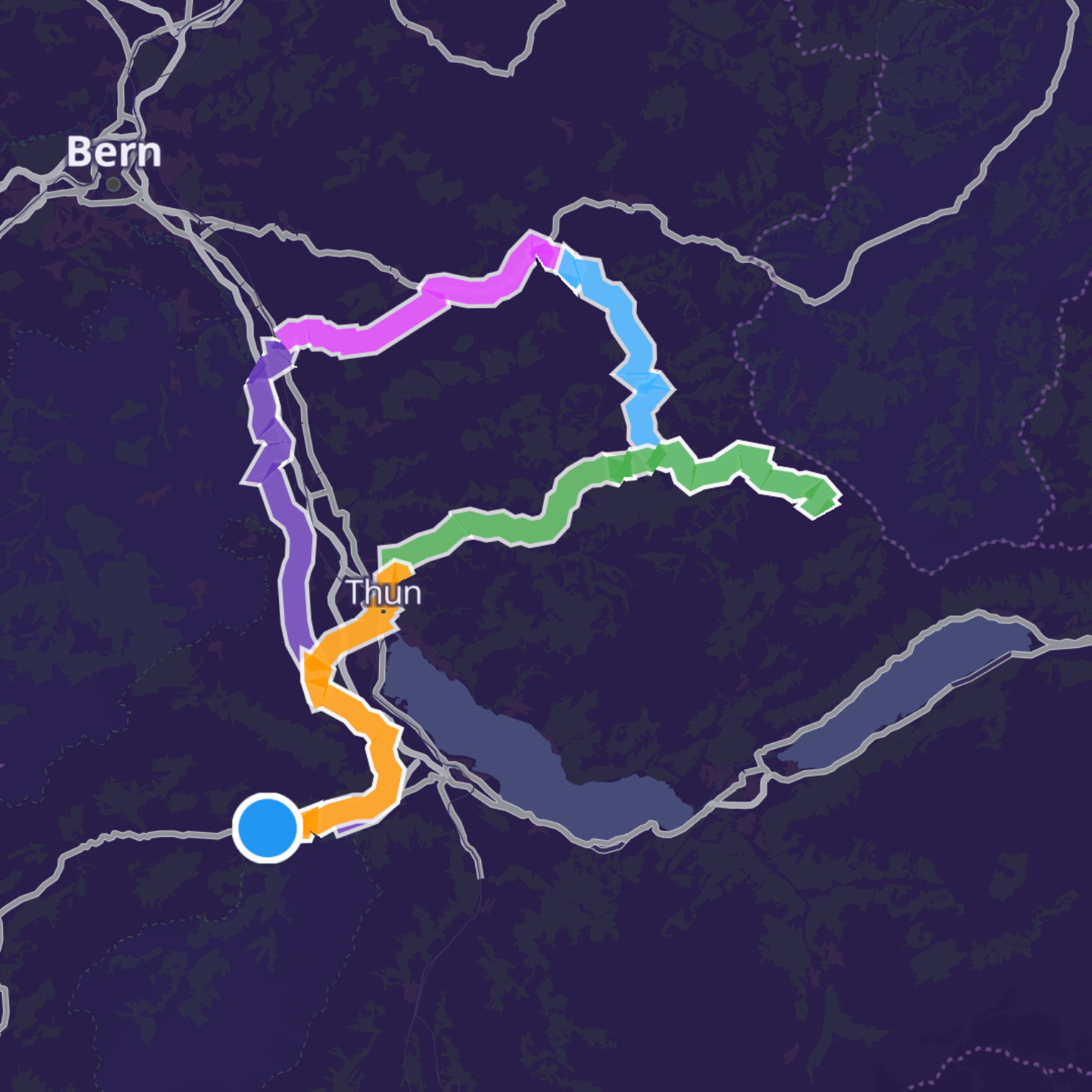 Map itinerary
