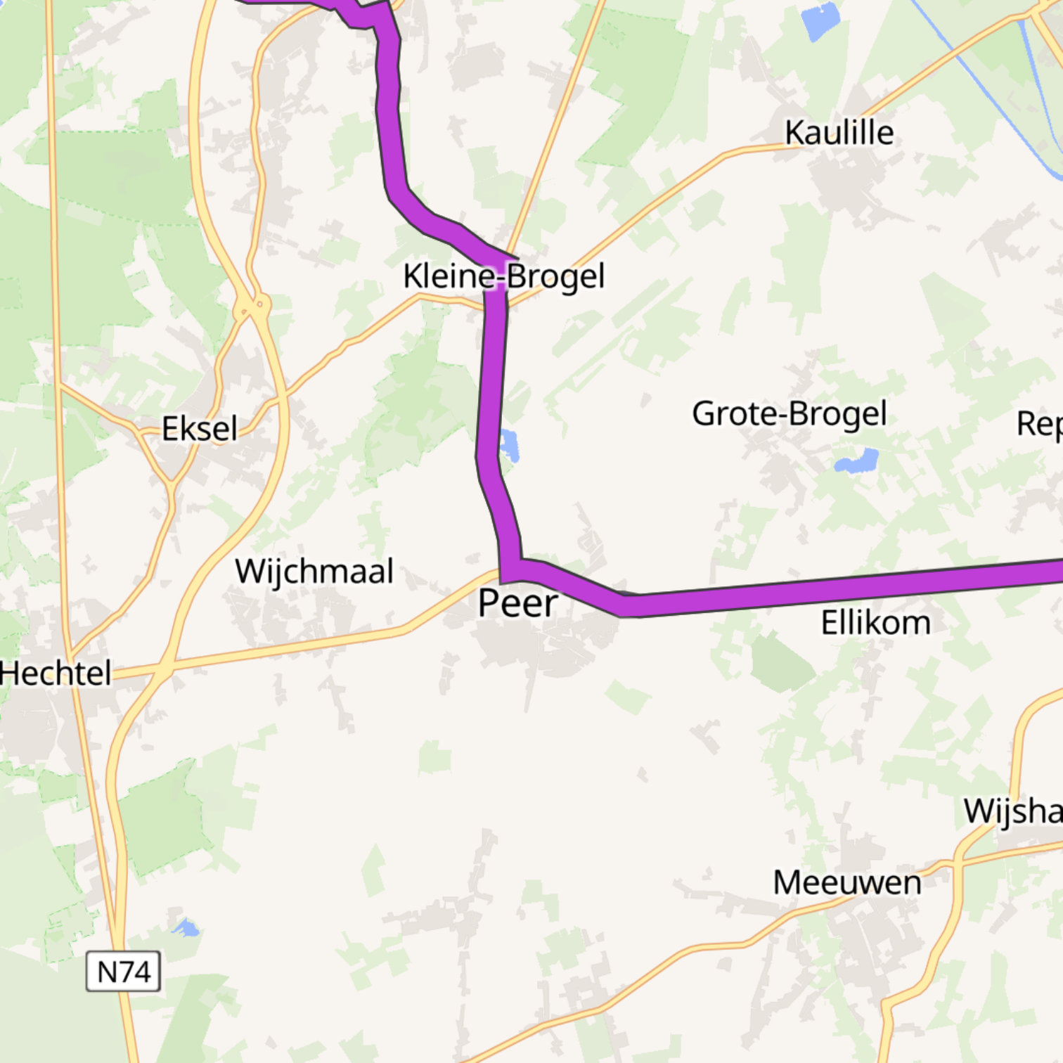 Map itinerary