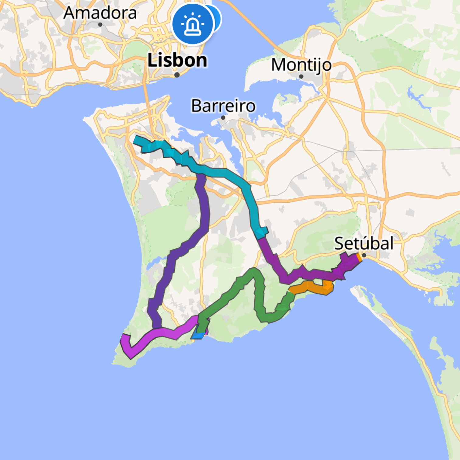 Map itinerary