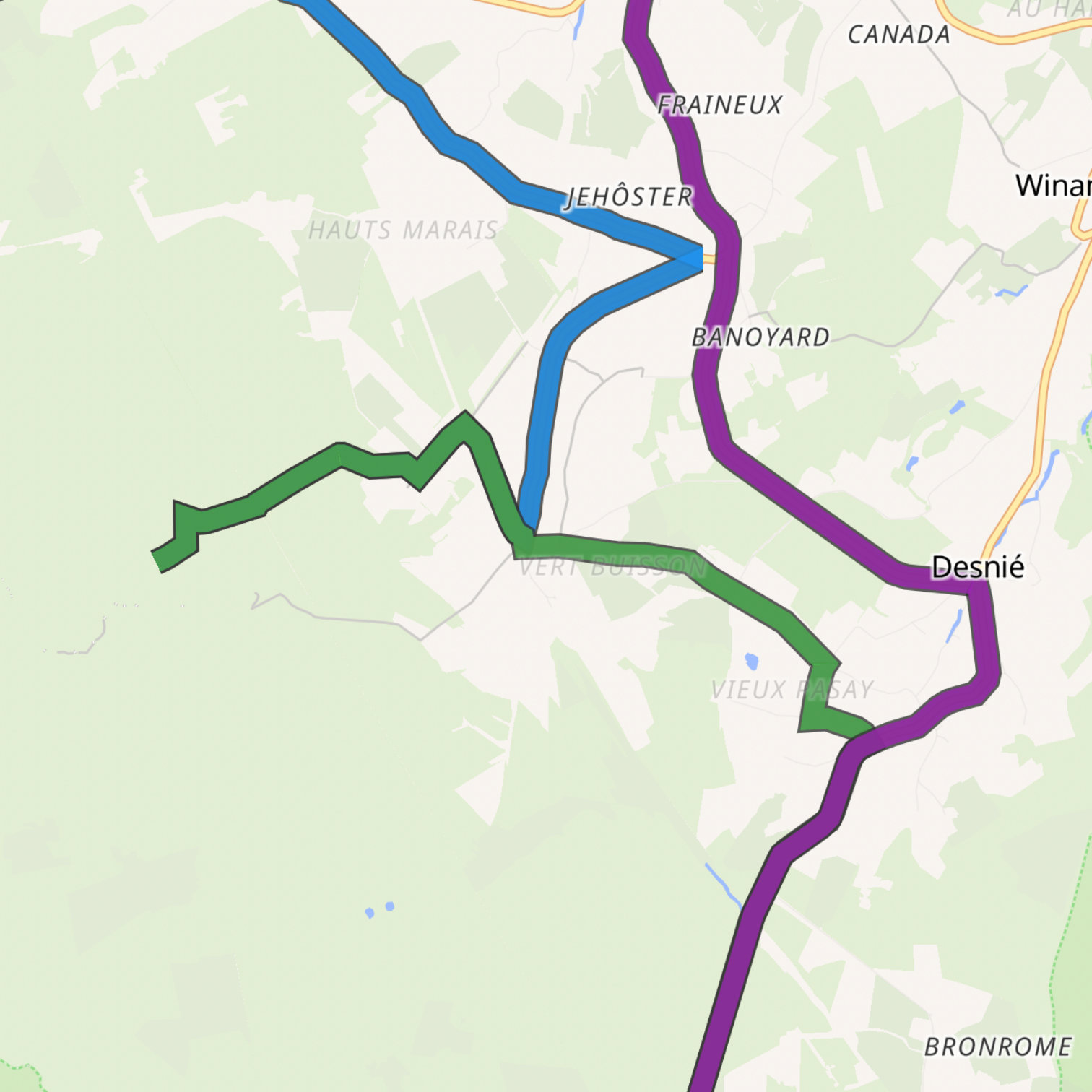 Map itinerary