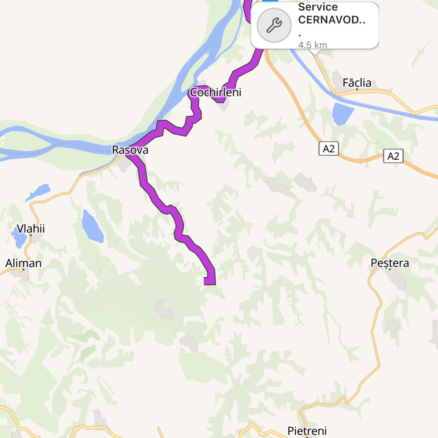 Map itinerary