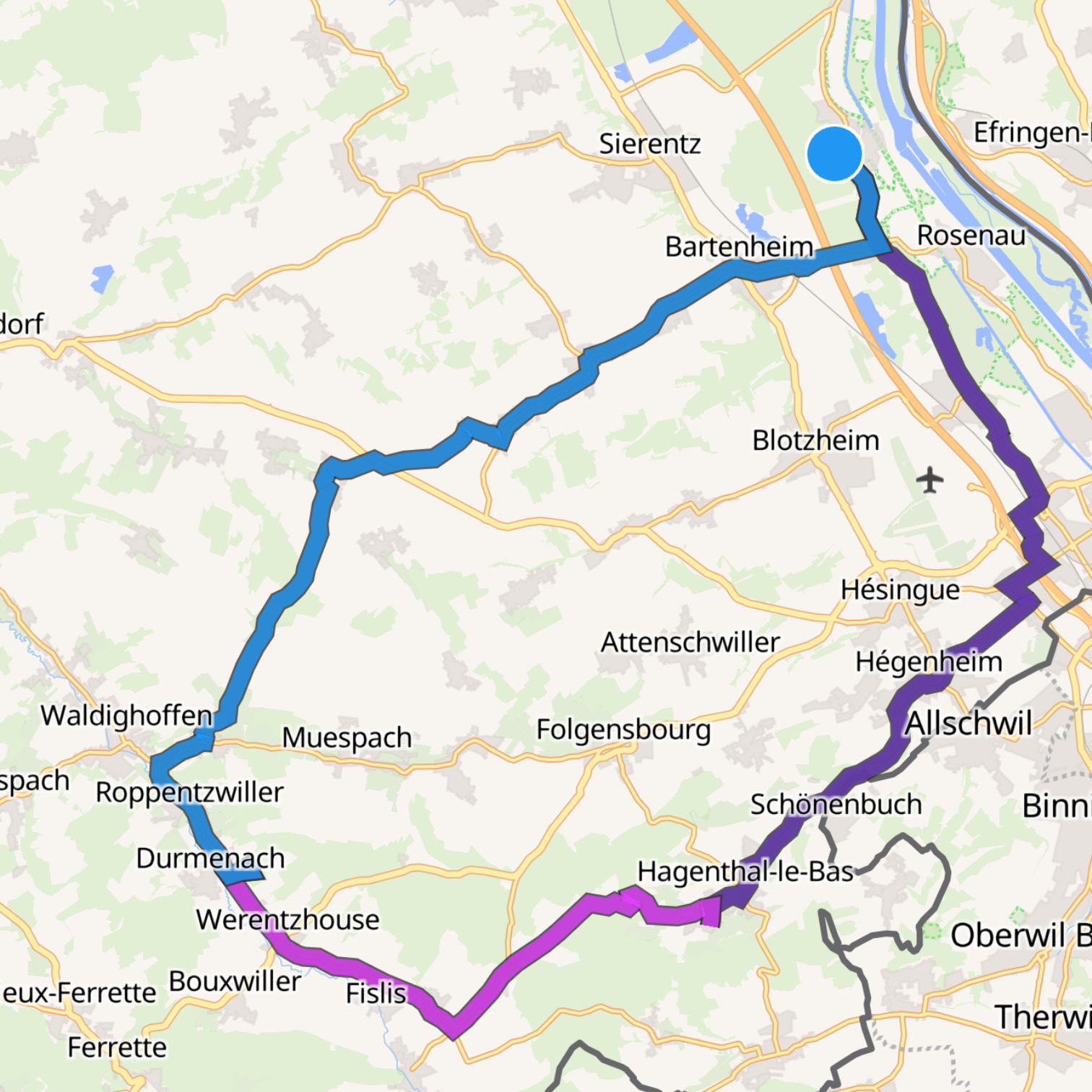 Map itinerary