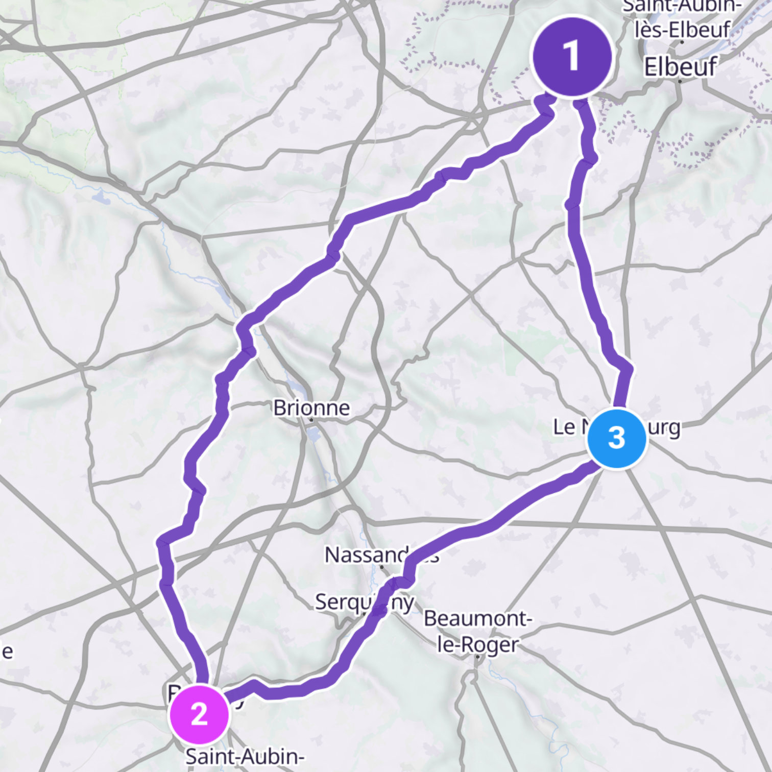 Map itinerary