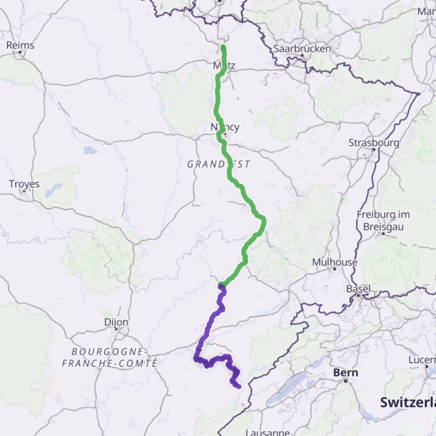 Map itinerary