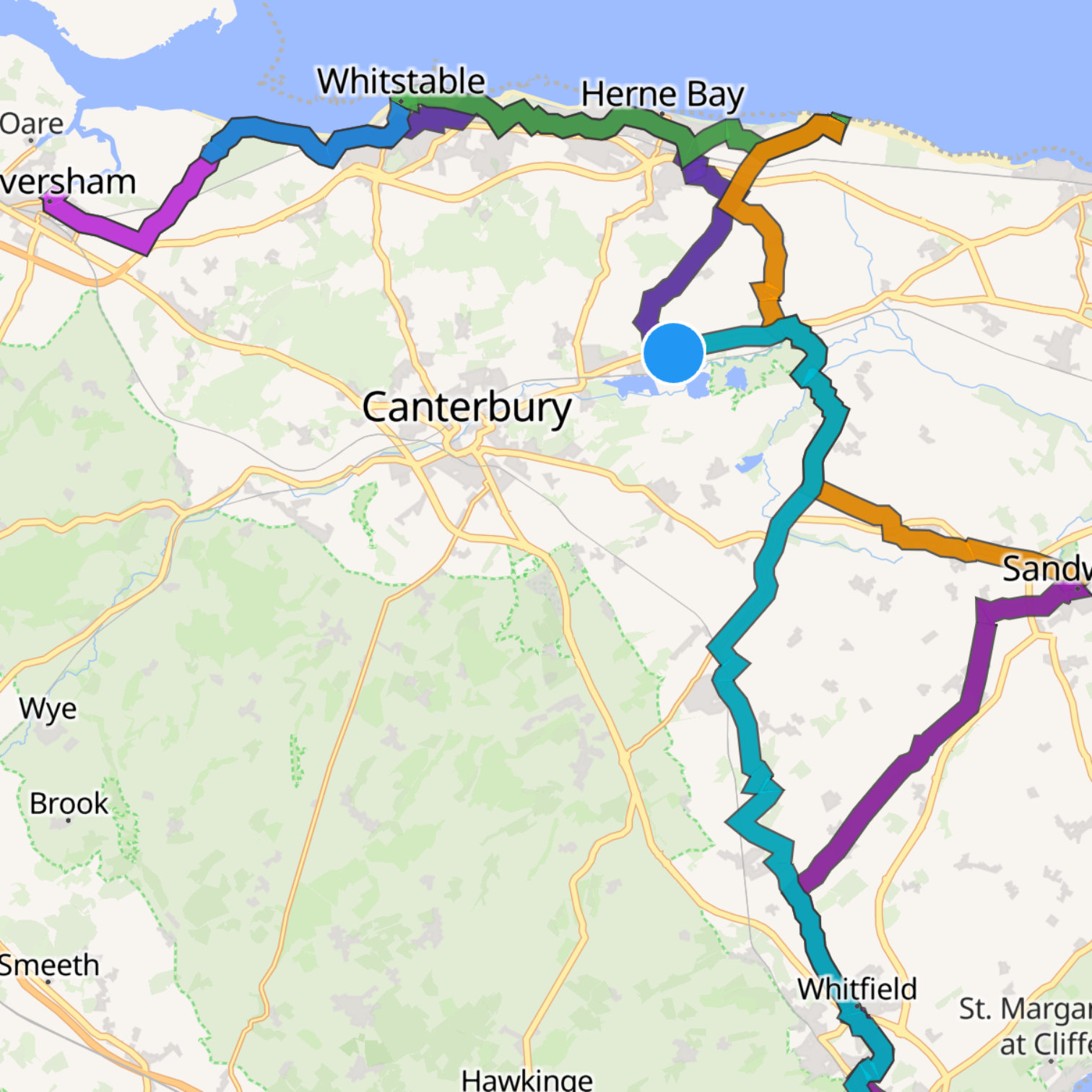 Map itinerary