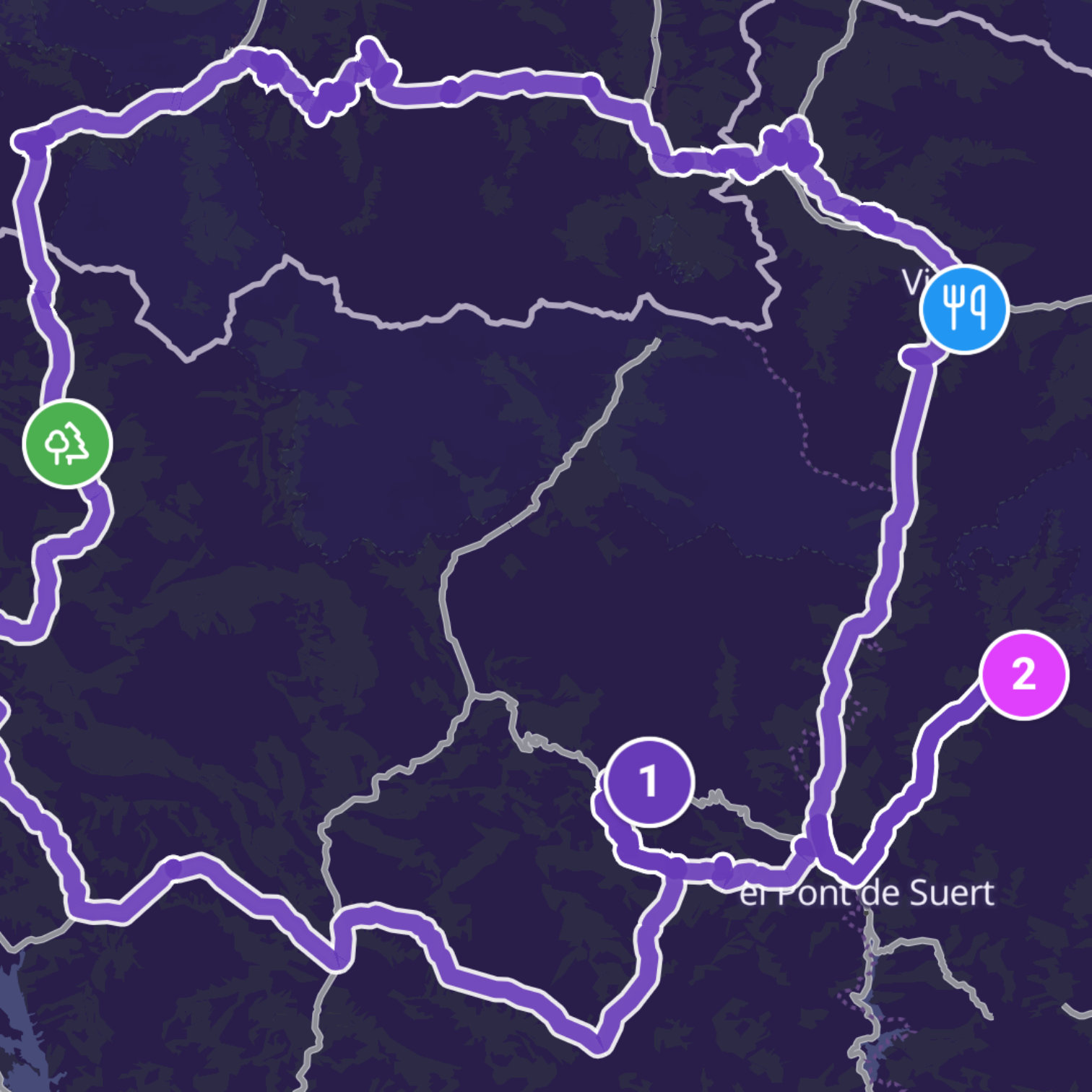 Map itinerary