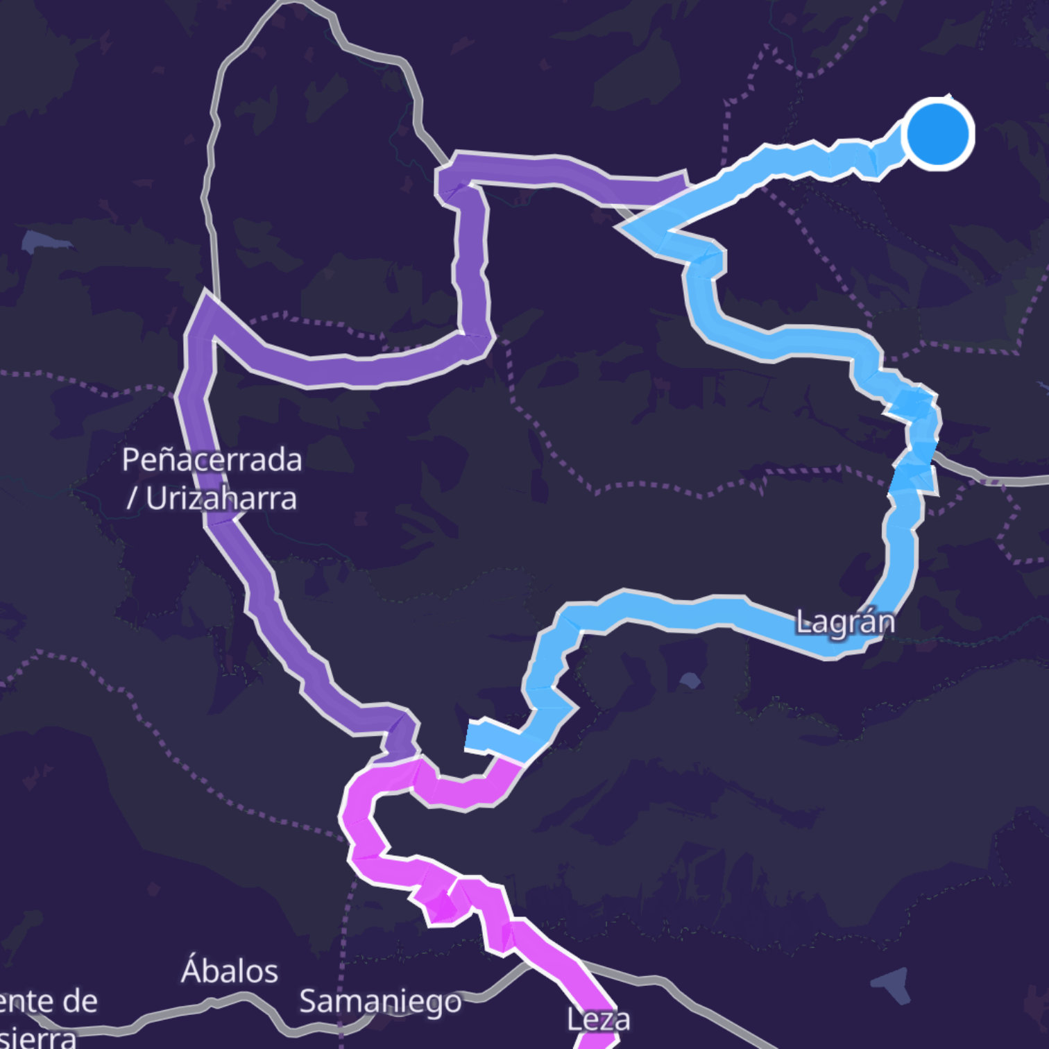 Map itinerary