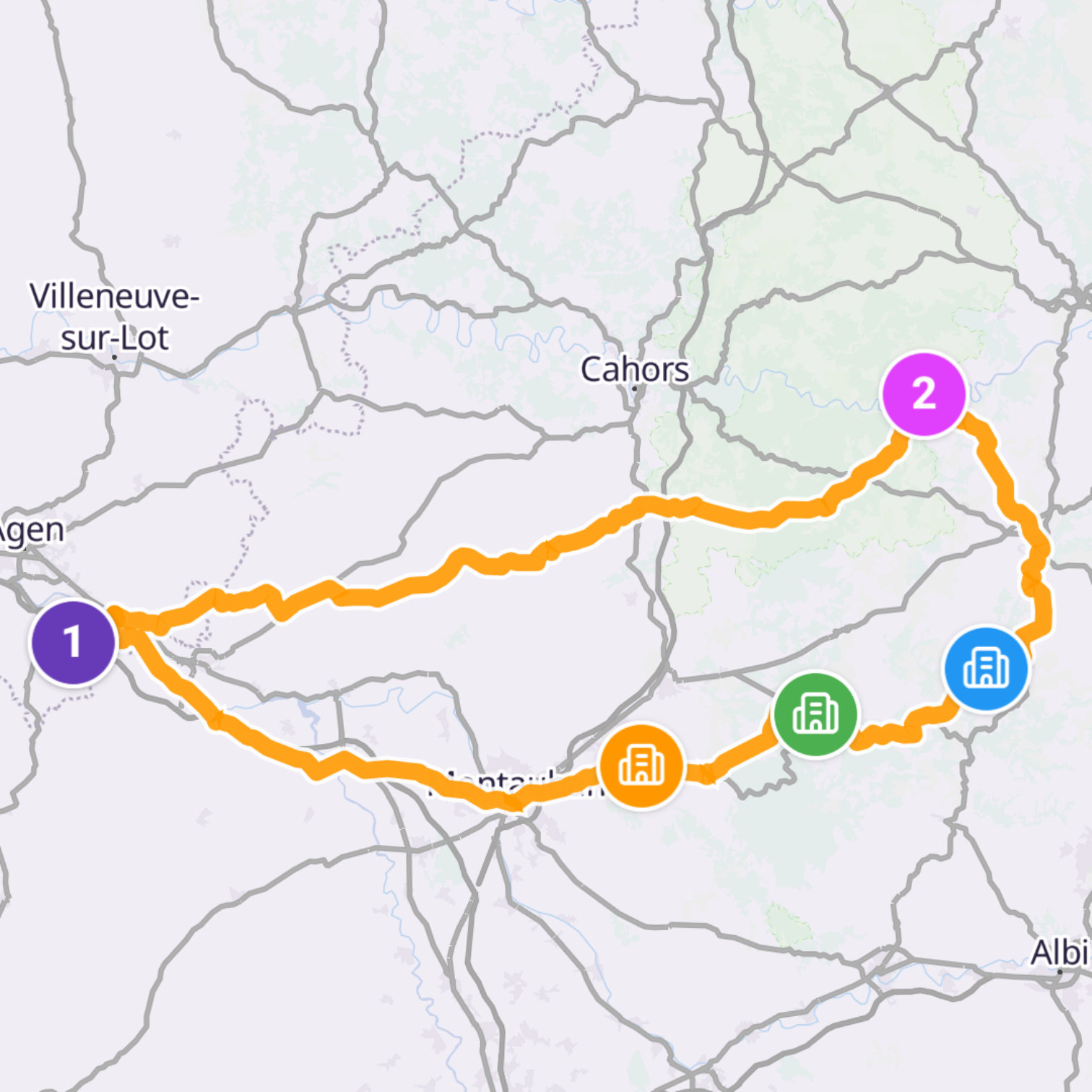 Map itinerary